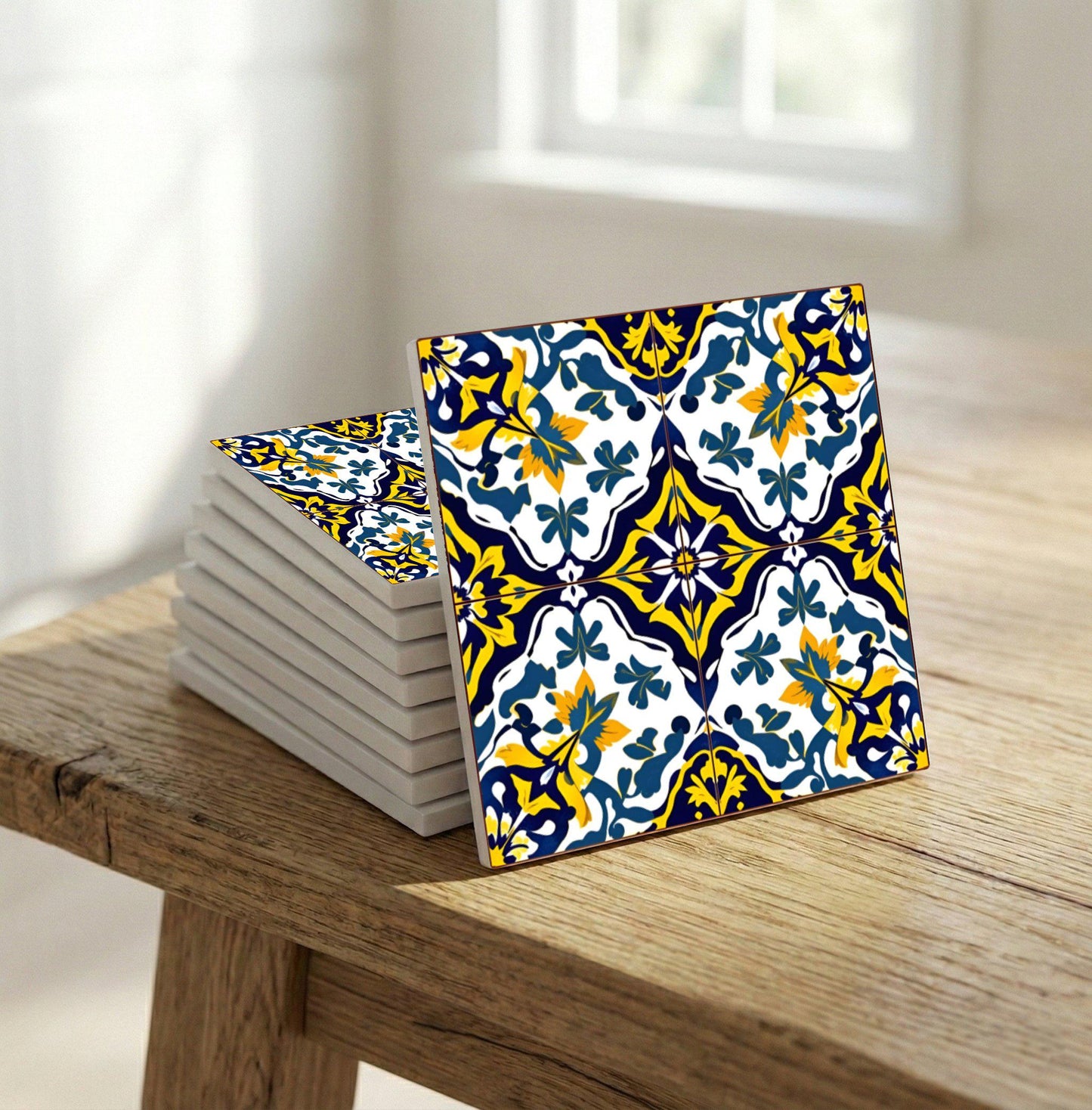 Marseille Provençal · Keramik-Wandfliese — Ornament im Vintage-Stil