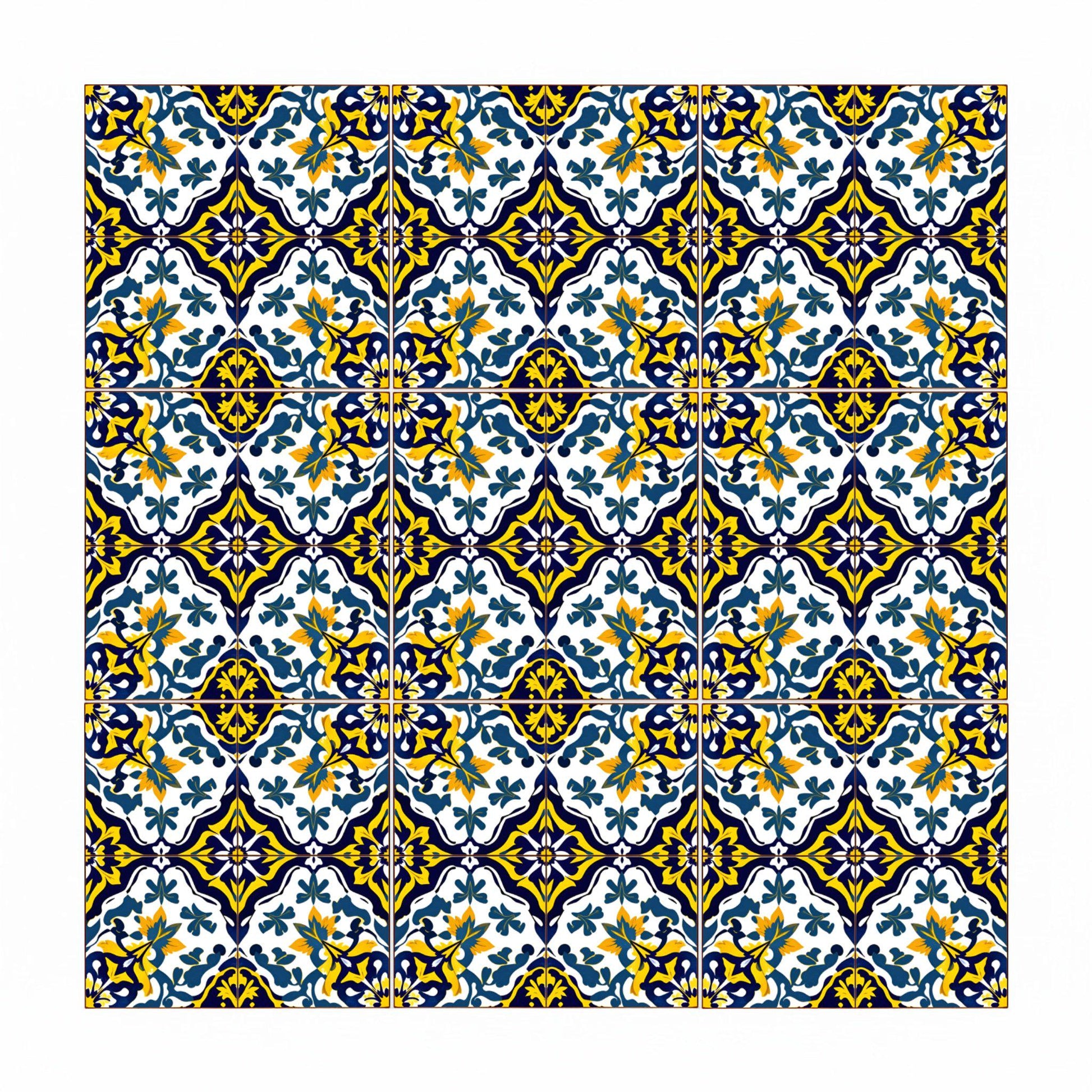 Marseille Provençal · Keramik-Wandfliese — Ornament im Vintage-Stil