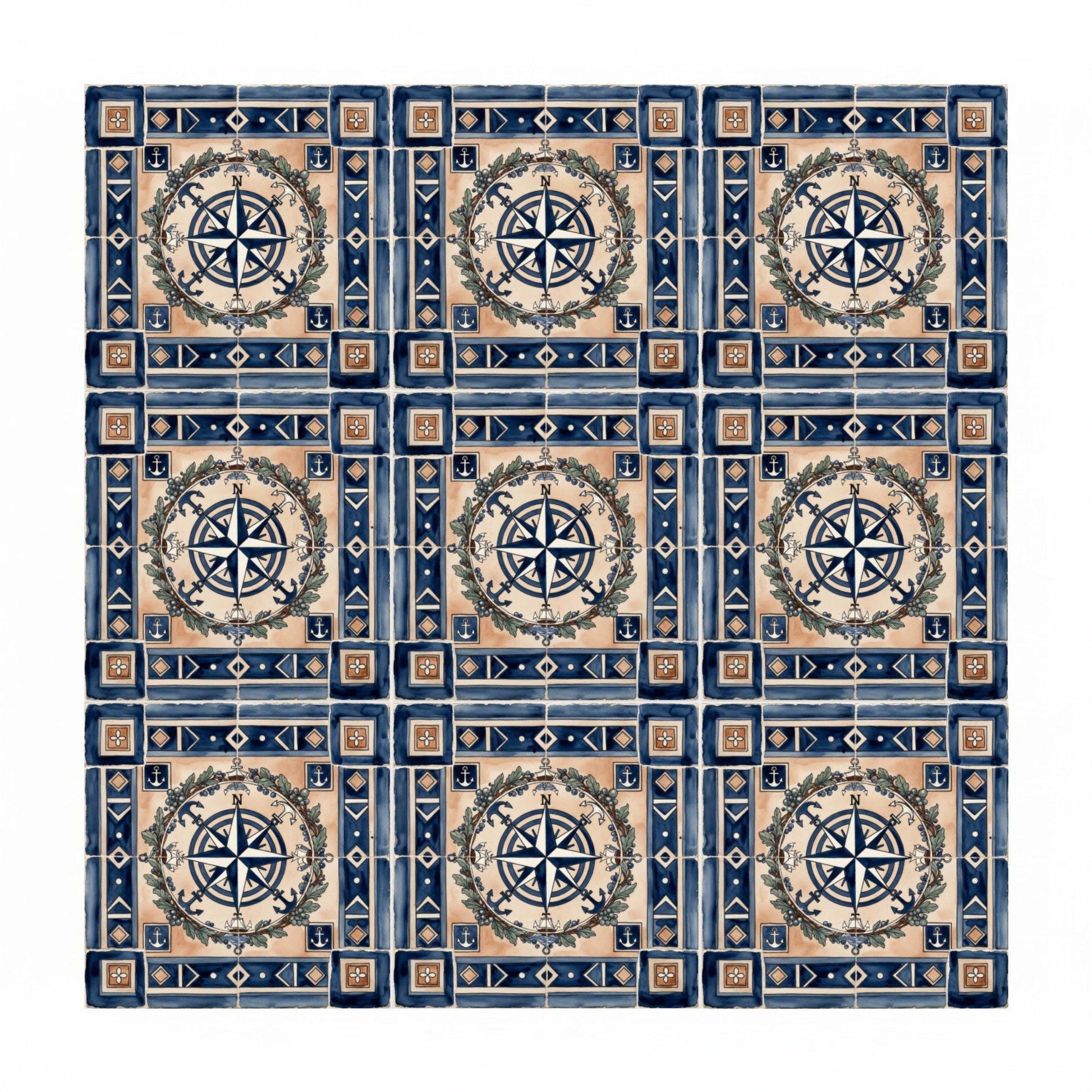 Piastrella Grand Marittimo Rosa dei Venti · Stile Mediterraneo