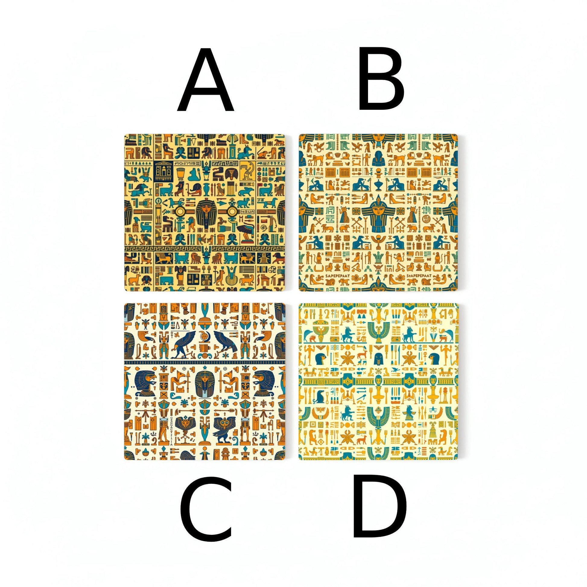 Posavasos L antiguo Egipto, posavasos con jeroglíficos, decoración de mesa inspi