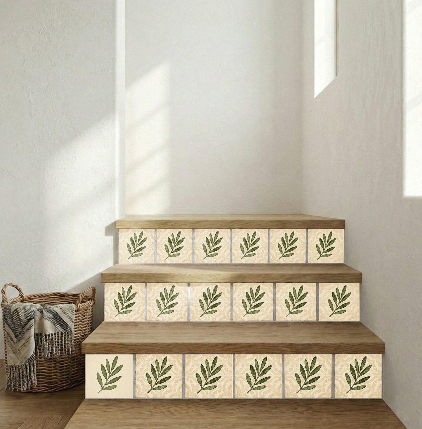 Ceramic Tile Olive Branch — Botanical Motif
