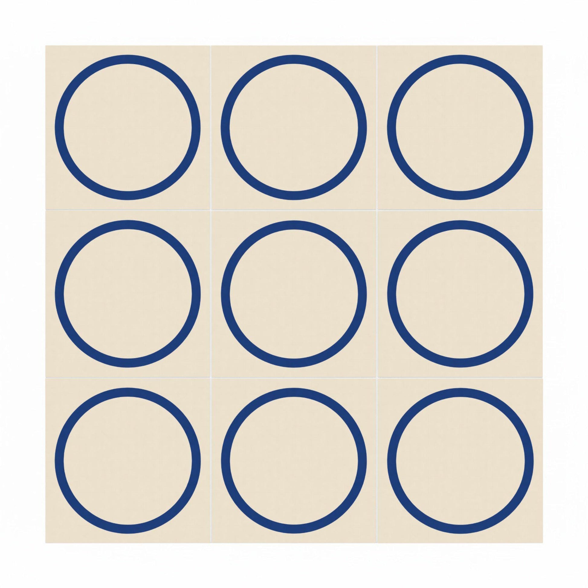 Azulejo Azul círculo minimalista