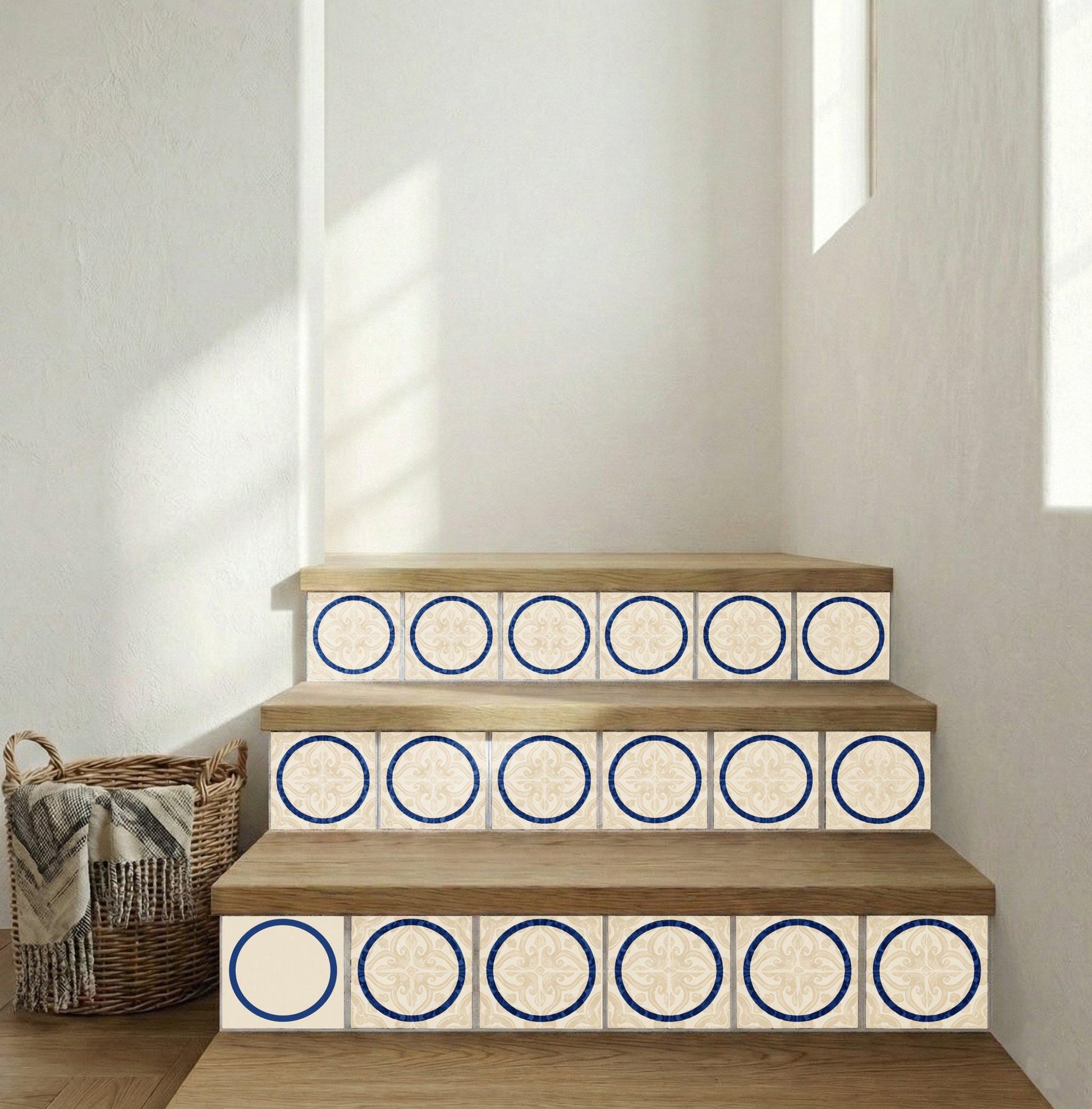 Azulejo Azul círculo minimalista