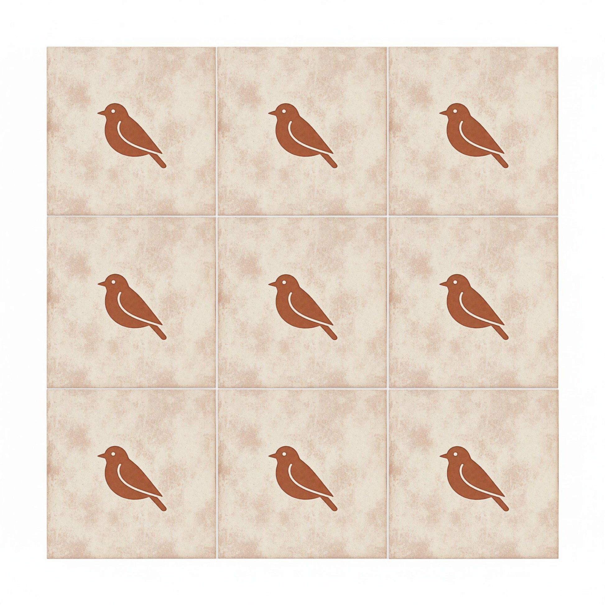 Vogel Minimalistisch · Keramik-Wandfliese — Zeitloses Dekor-Design