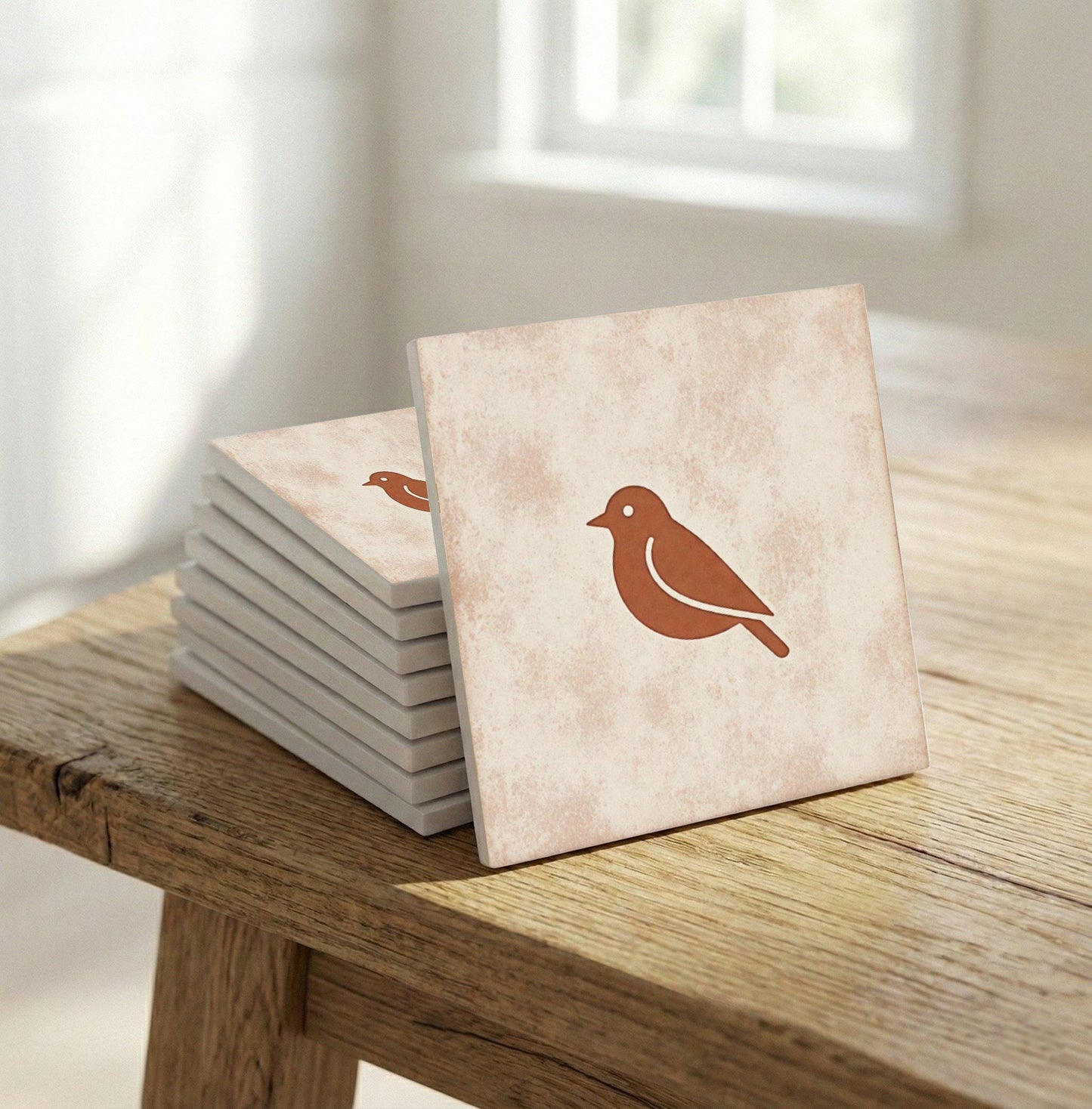 Vogel Minimalistisch · Keramik-Wandfliese — Zeitloses Dekor-Design