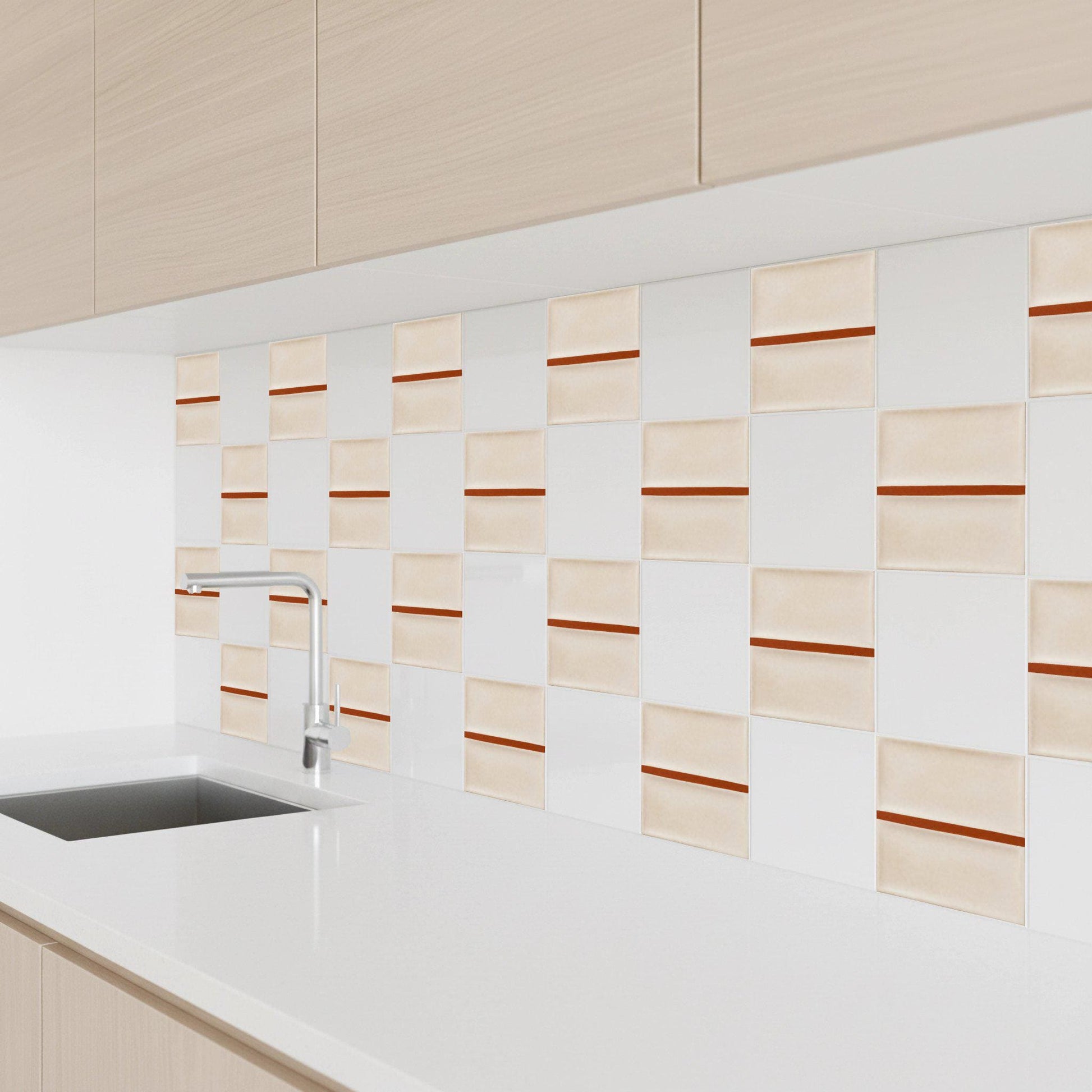 Rayas Minimalist — Classic Decorative Pattern Ceramic Tile