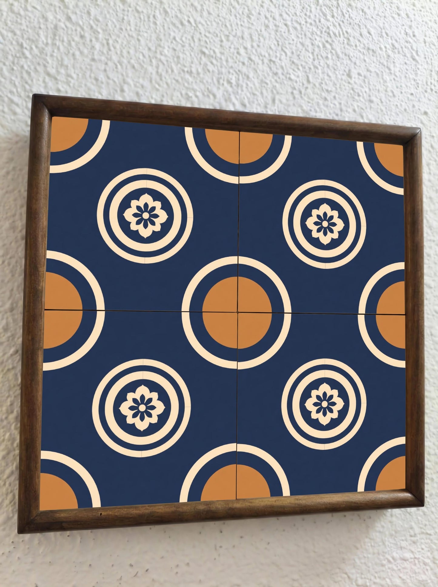 Azulejo Azul medallón