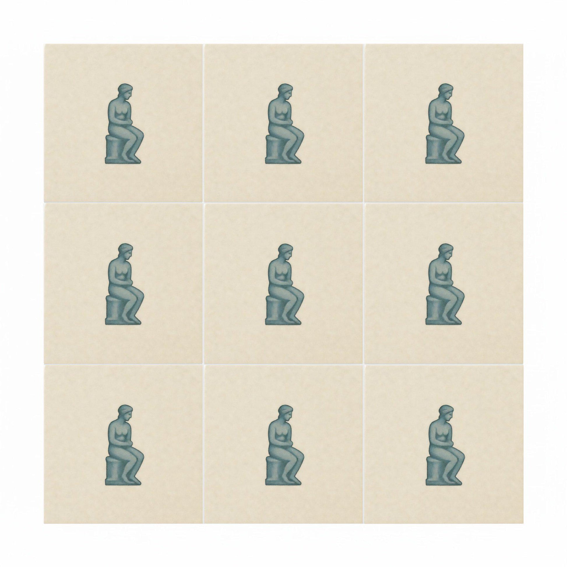 Ceramic Tile Figure Classic — Vintage-Style Ornament