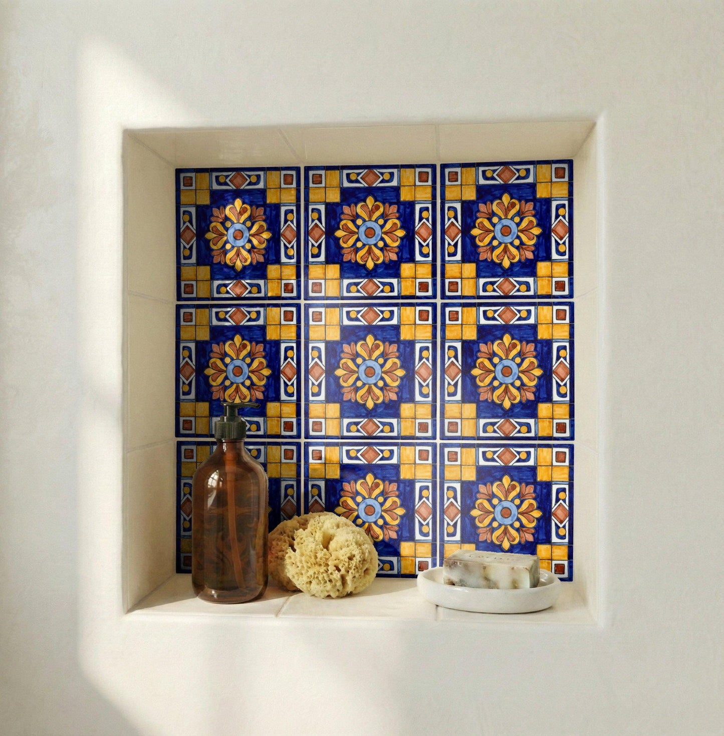 Monterrey Talavera · Ceramic Wall Tile — Talavera Folk-Art Colour
