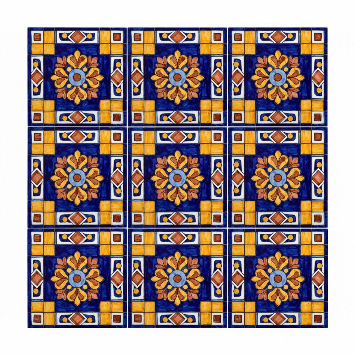 Monterrey Talavera · Ceramic Wall Tile — Talavera Folk-Art Colour