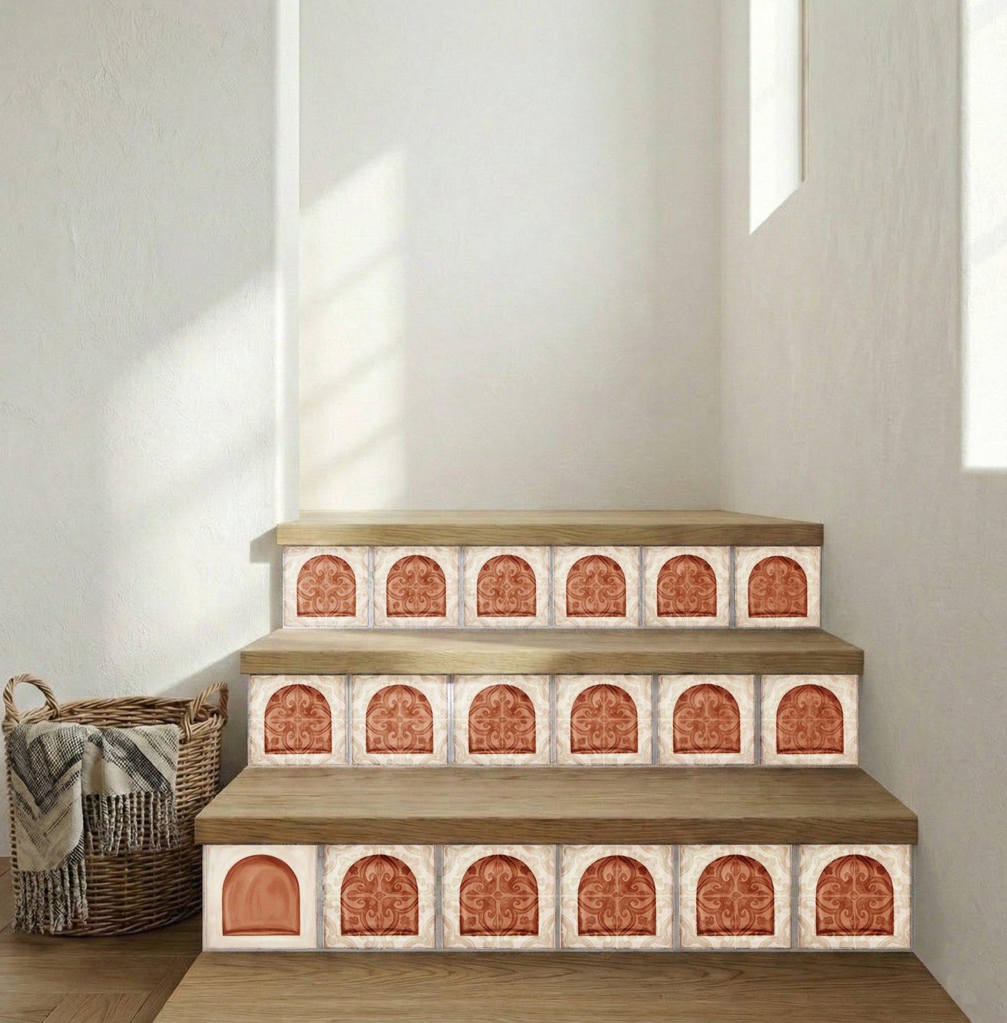 Azulejo-Fliese Terrakotta Stil Bogen Minimalistisch — Mediterraner Stil