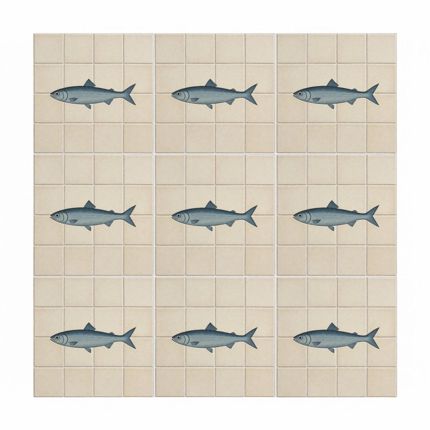 Fish Minimalist · Ceramic Wall Tile — Southern-European Charm