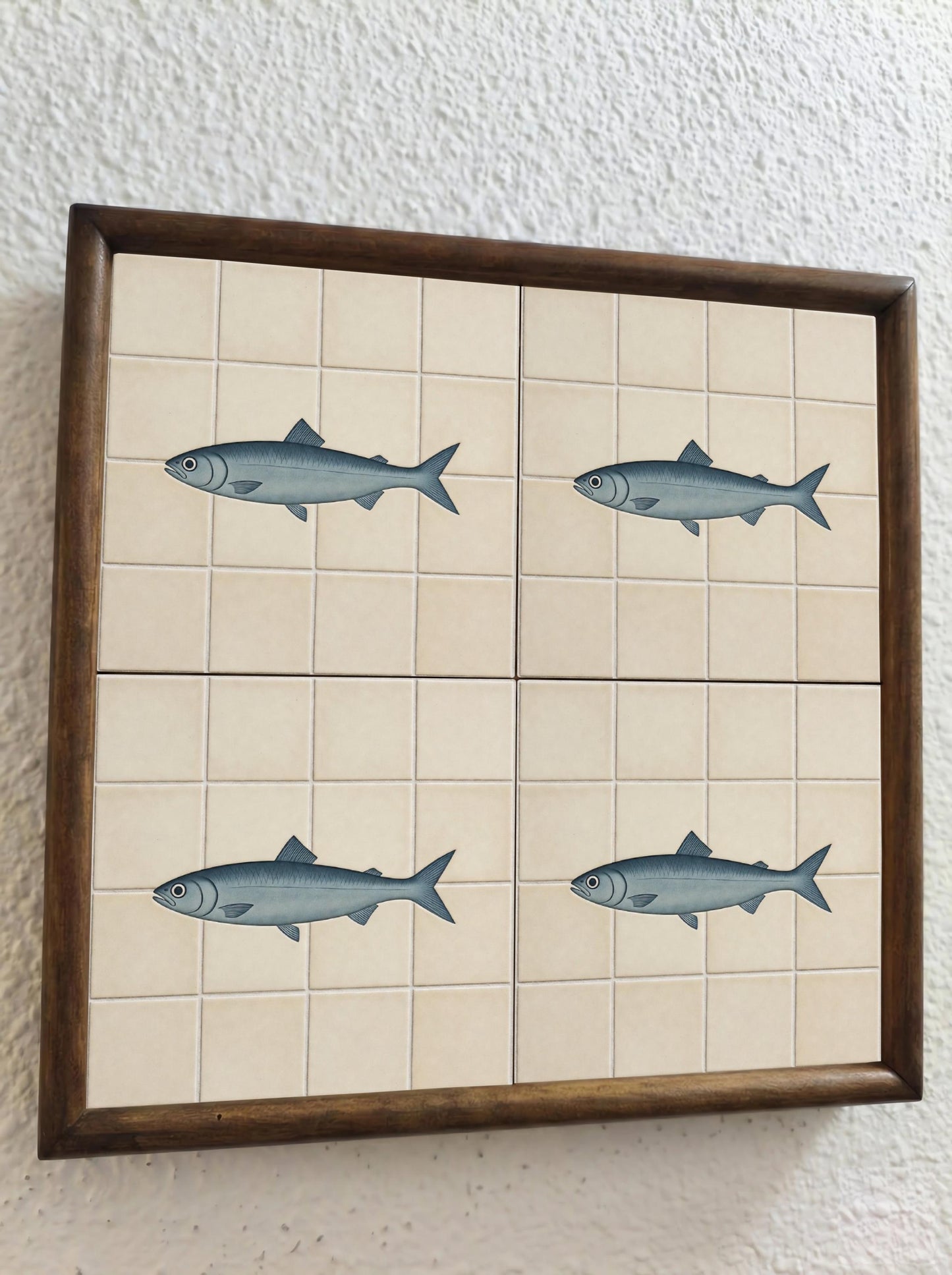 Fish Minimalist · Ceramic Wall Tile — Southern-European Charm