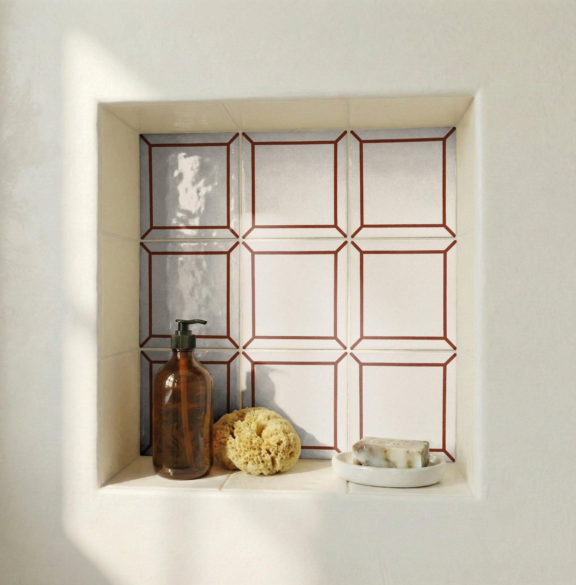 Fliese Terrakotta Rahmen Minimalistisch · Mediterranes Küsten-Dekor