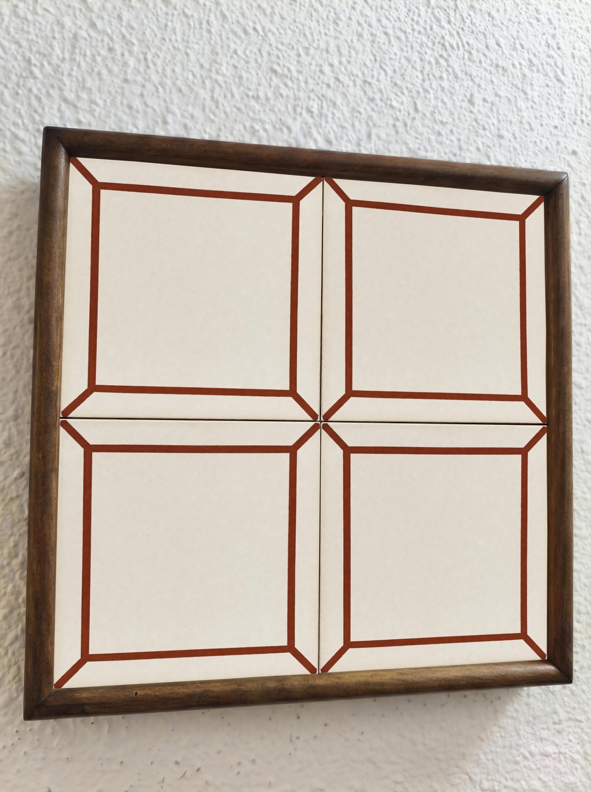 Fliese Terrakotta Rahmen Minimalistisch · Mediterranes Küsten-Dekor