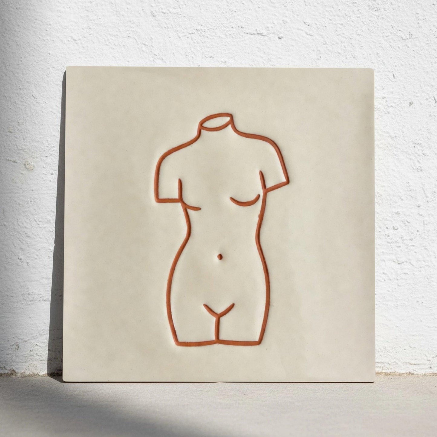 Azulejo Female Torso Minimalista — Decoro Senza Tempo