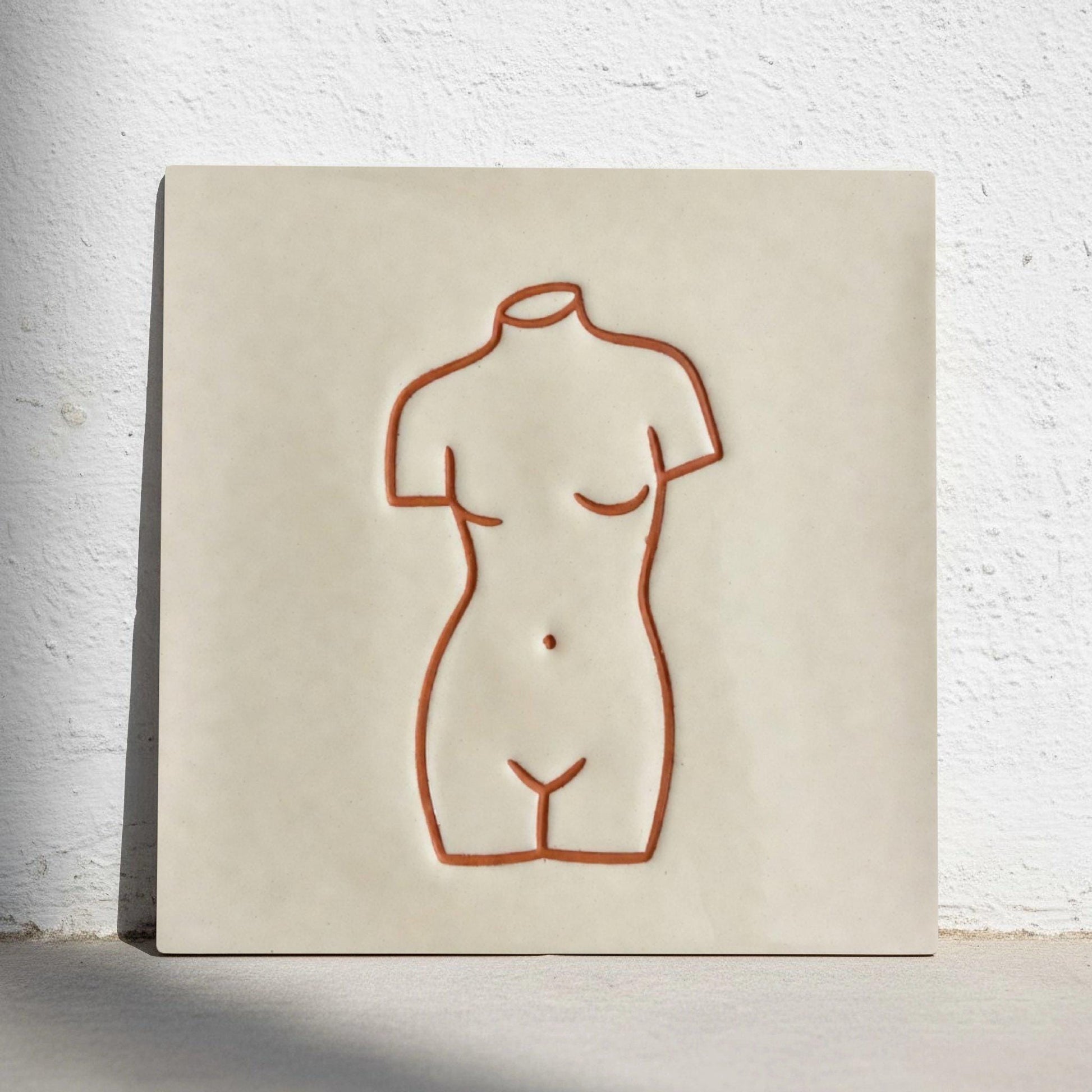 Azulejo Female Torso Minimalista — Decoro Senza Tempo