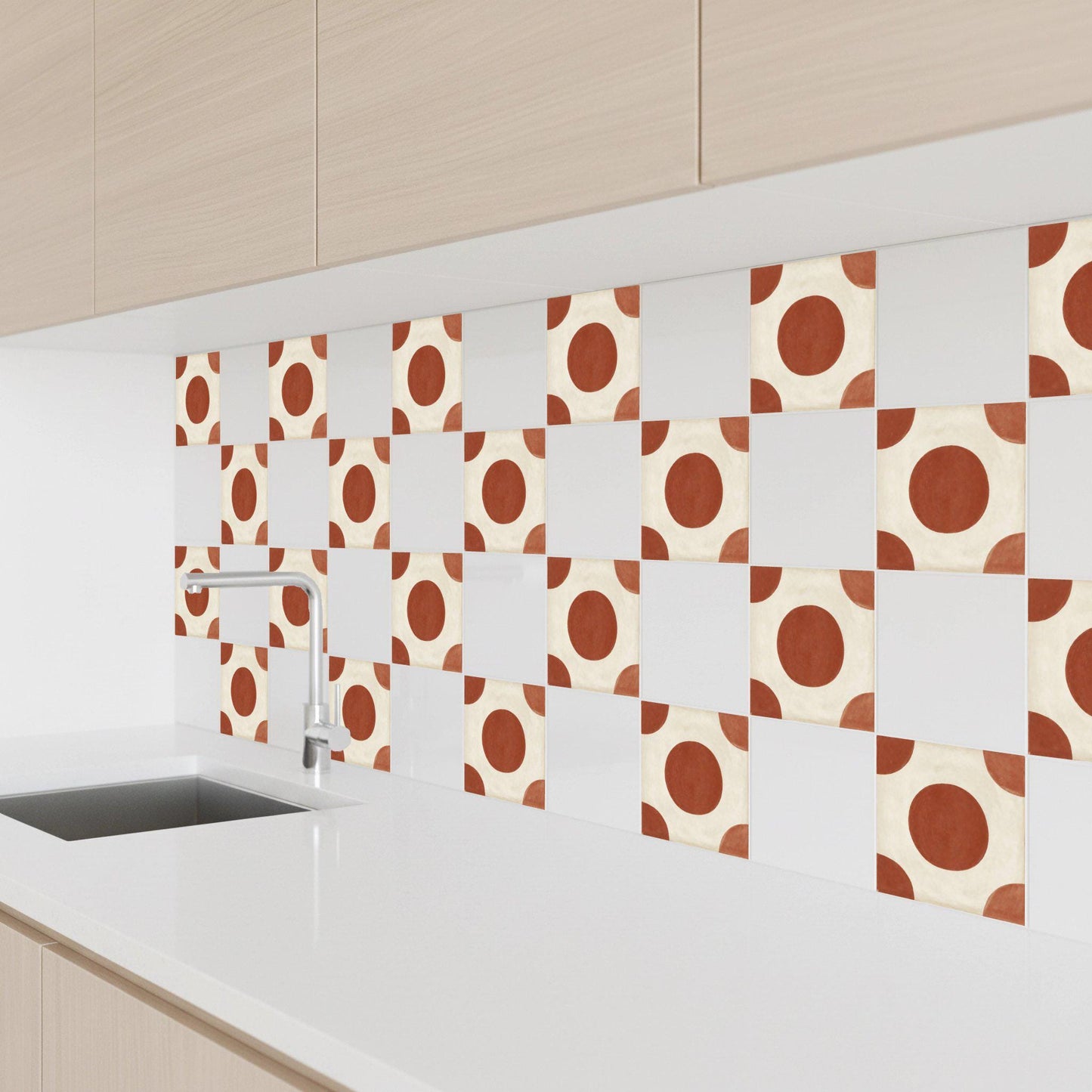 Ceramic Tile Terracotta Style Circle — Precision-Line Geometry