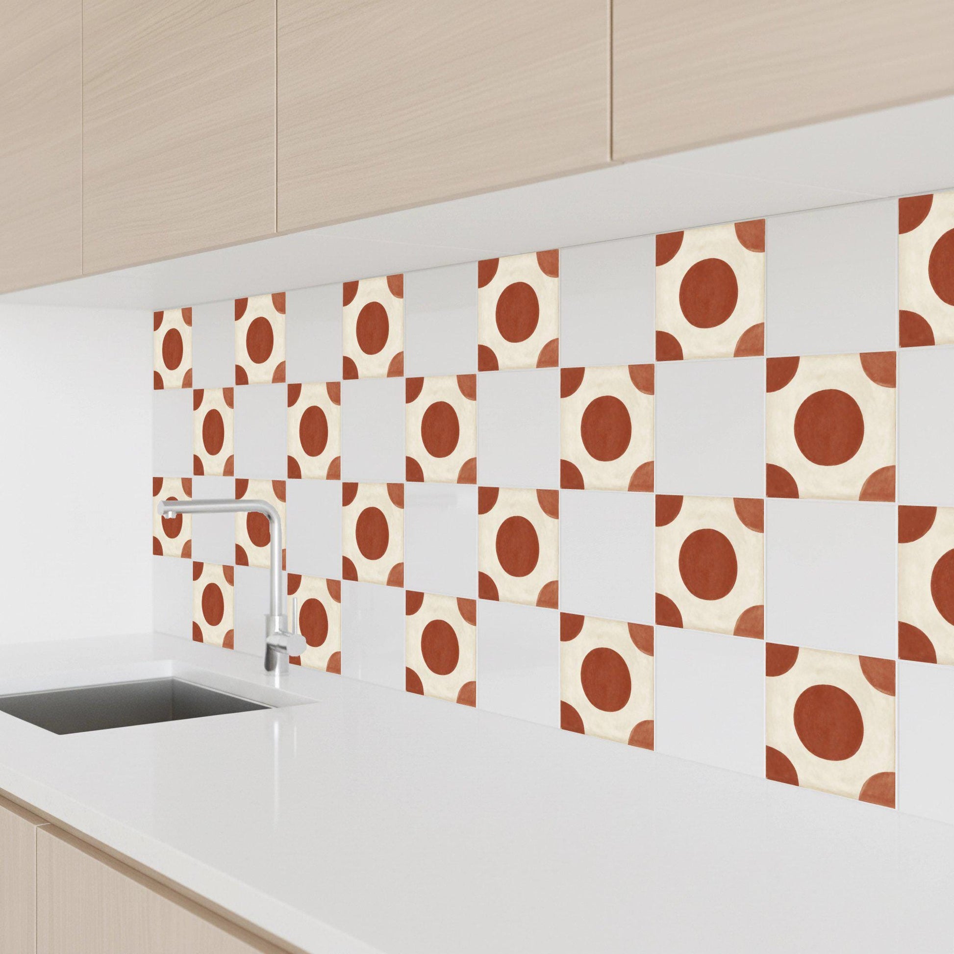 Ceramic Tile Terracotta Style Circle — Precision-Line Geometry