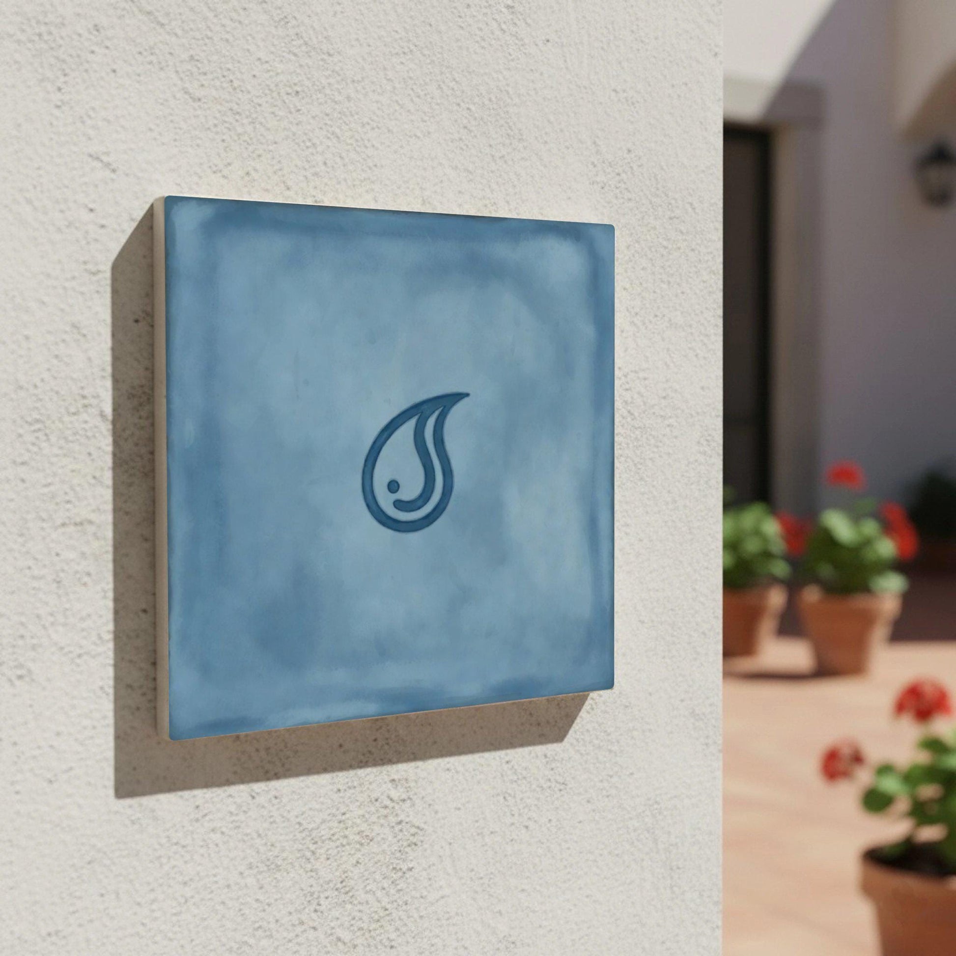 Ceramic Tile Water Drop Minimalist — Mediterranean Style