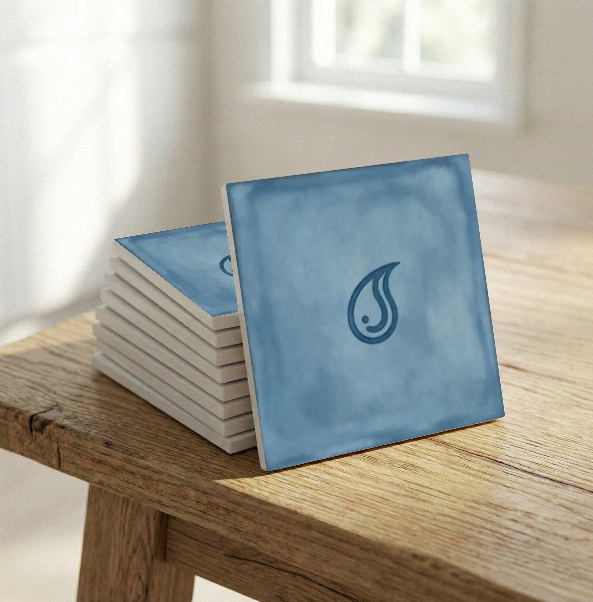 Ceramic Tile Water Drop Minimalist — Mediterranean Style