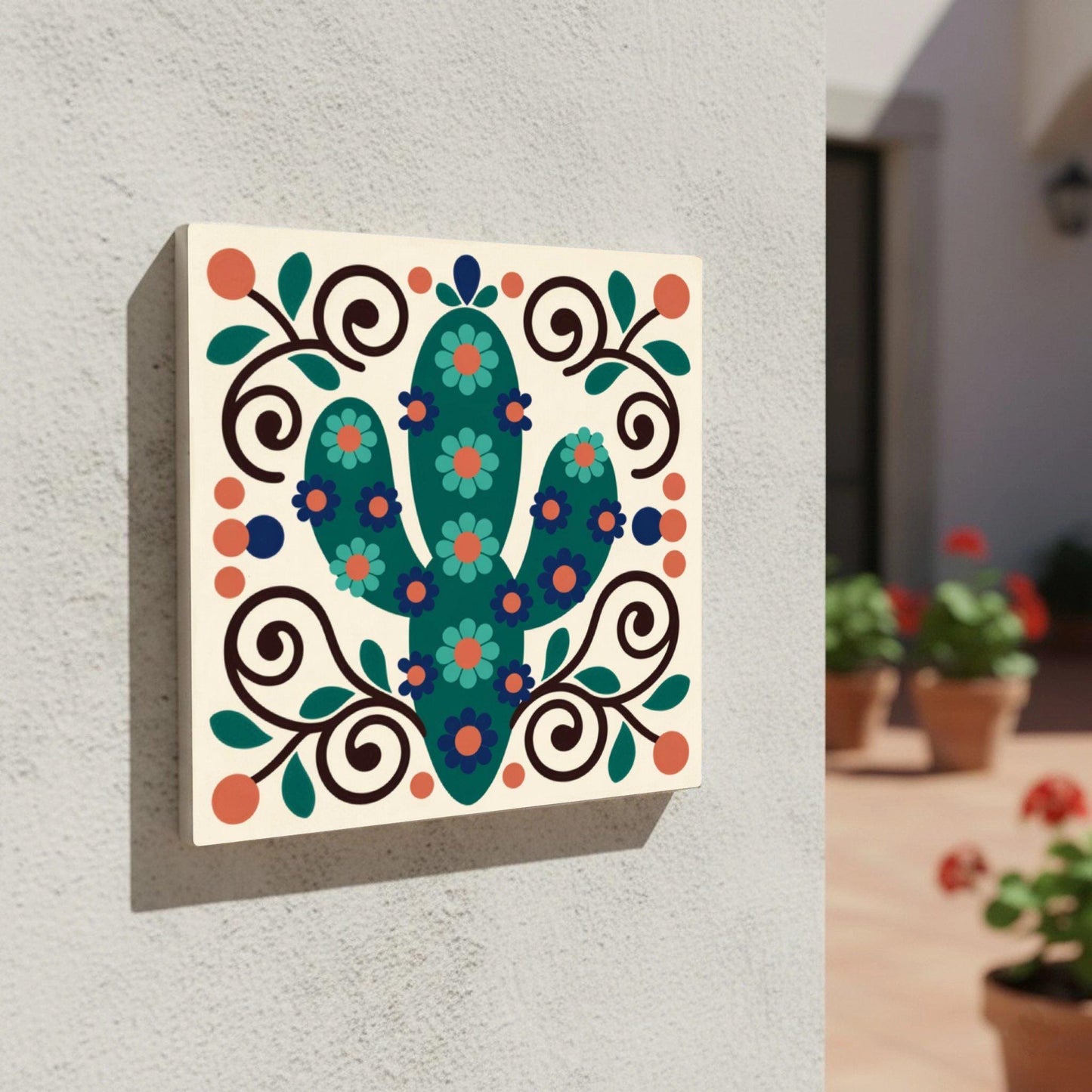 Azulejo Mexicano Cactus