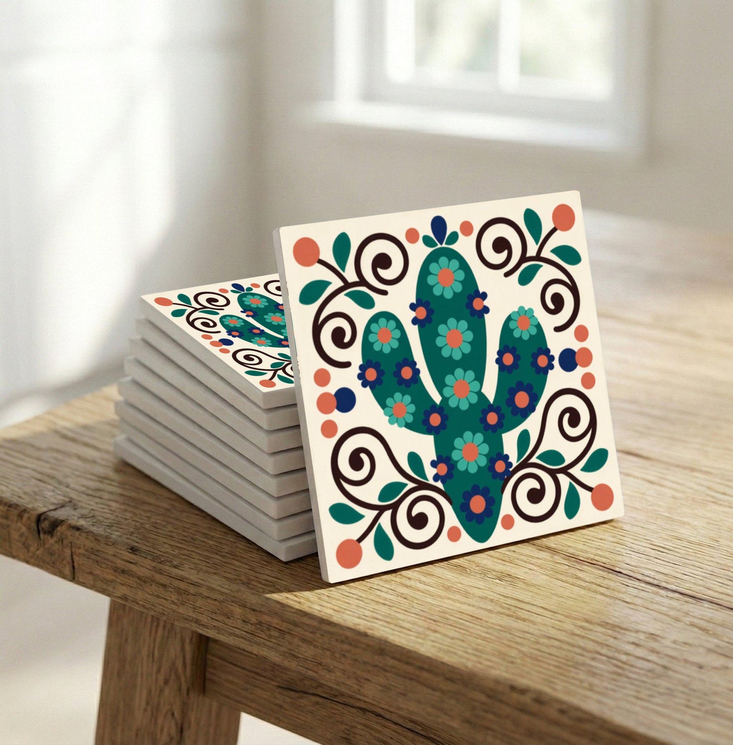 Azulejo Mexicano Cactus