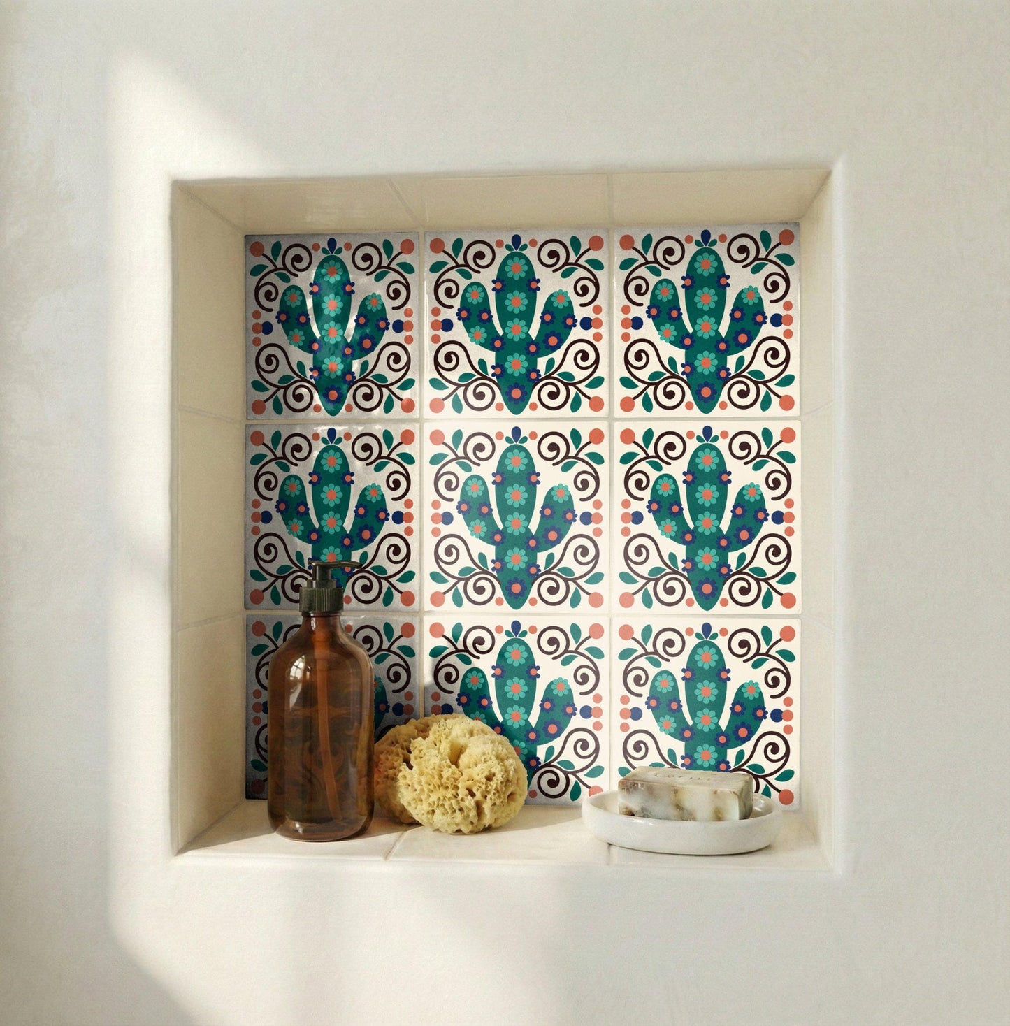 Azulejo Mexicano Cactus