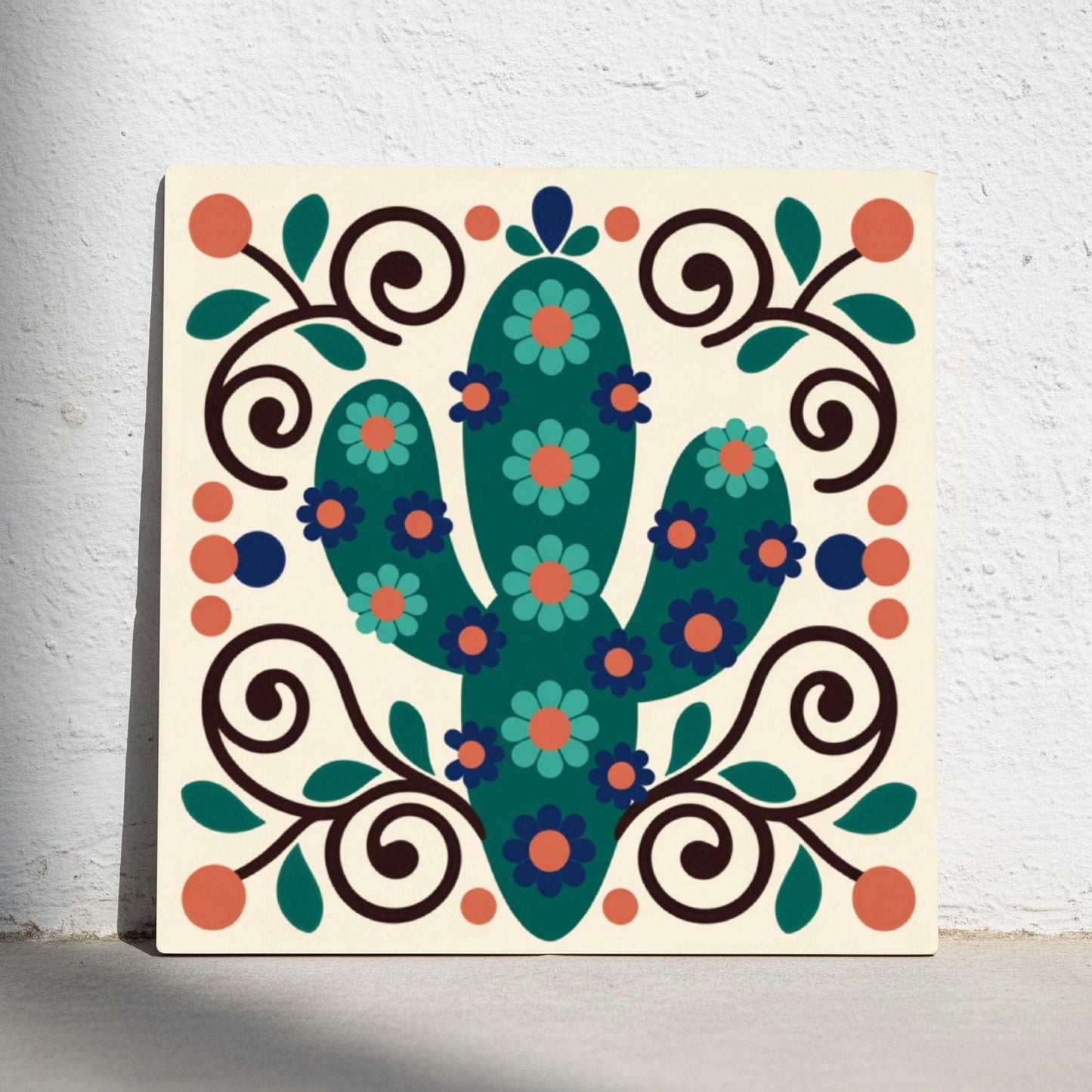Azulejo Mexicano Cactus