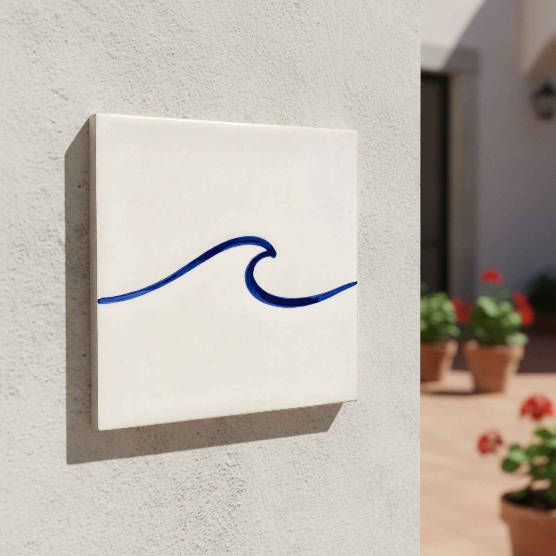 Wave Minimalist — Coastal Mediterranean Décor Decorative Tile