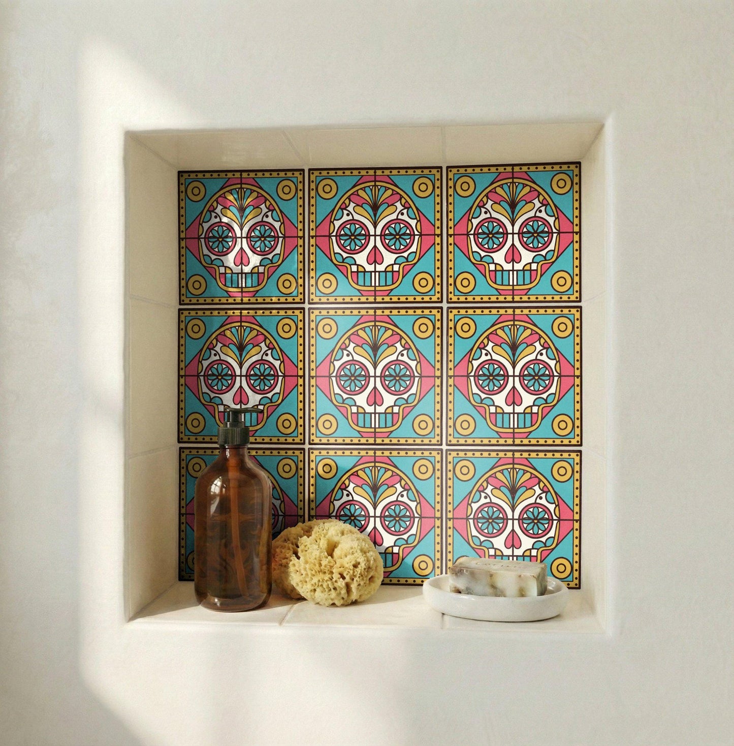 Carreau Salvador Sugar Skull · Motif Décoratif de Charme
