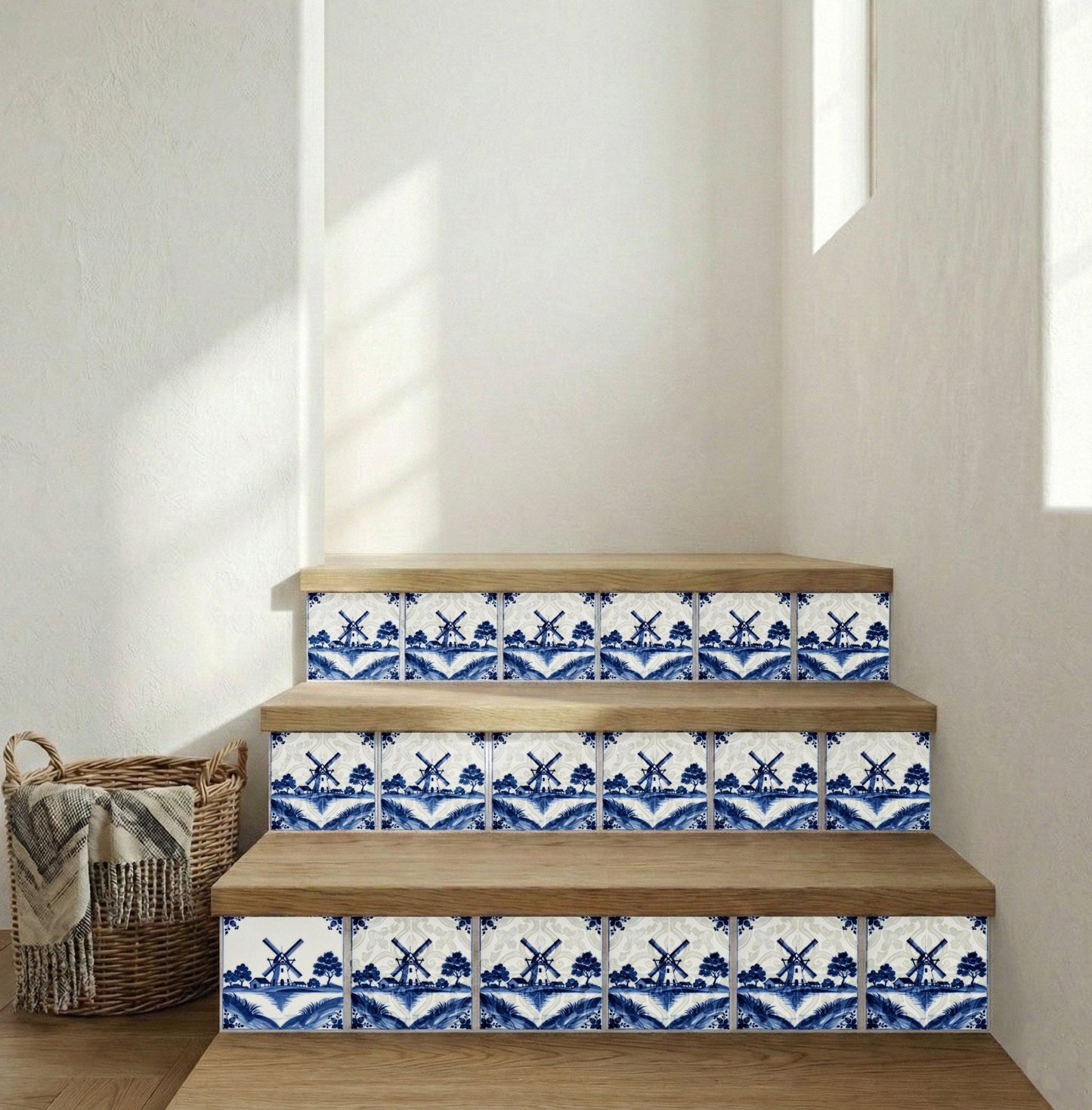Azulejo Molino en azul de Delft