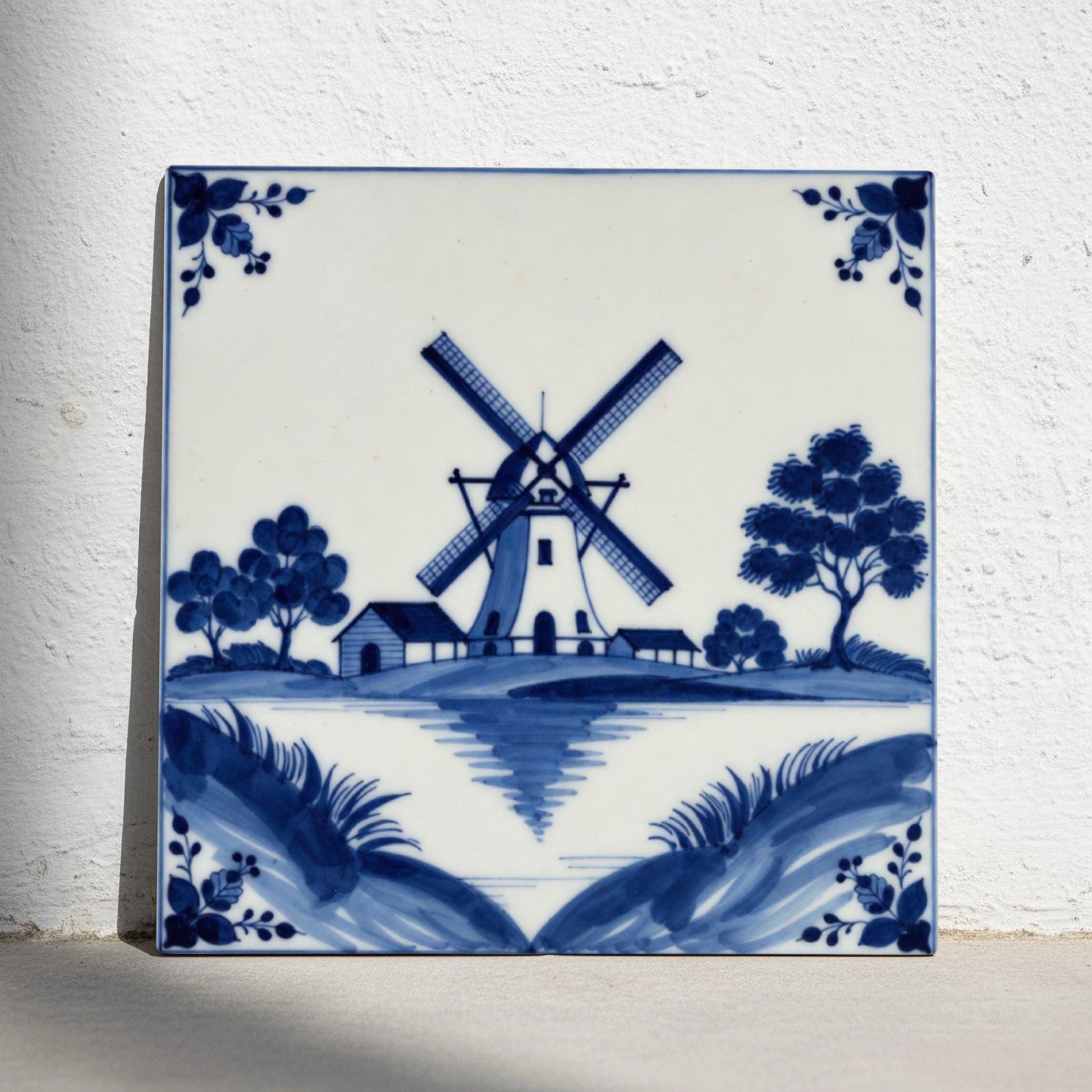 Azulejo Molino en azul de Delft