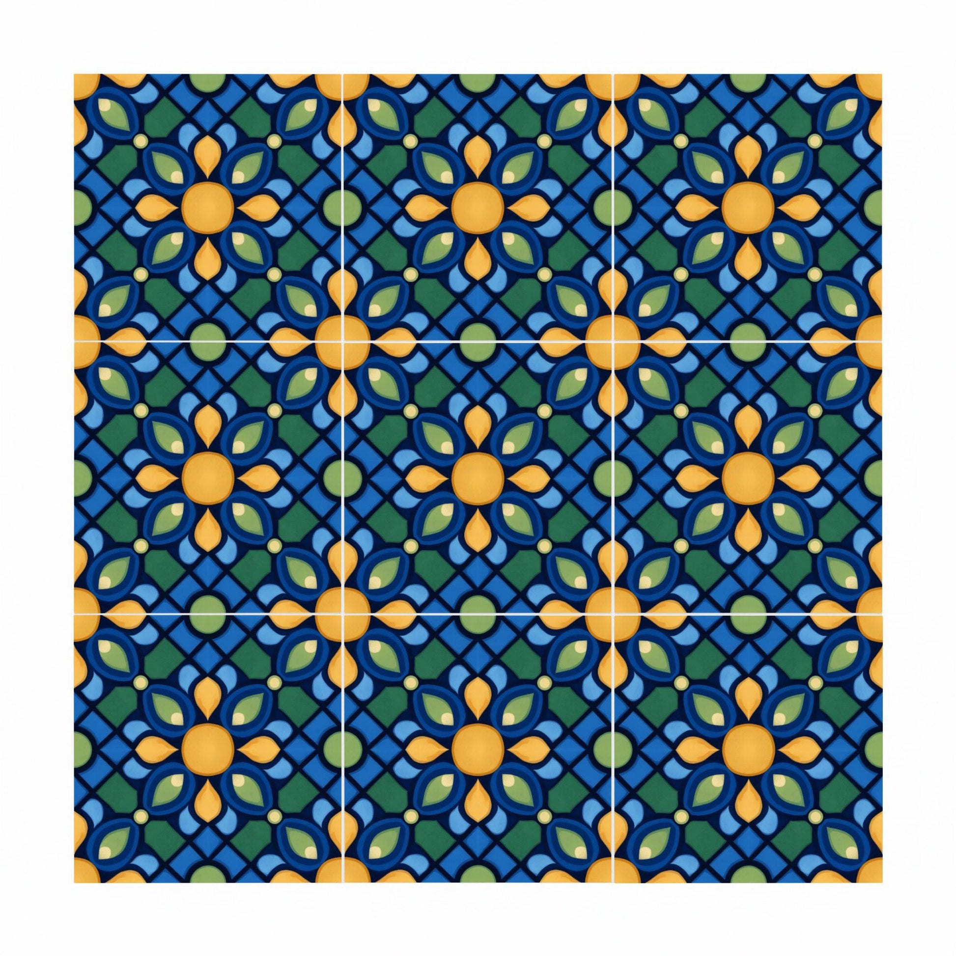 Mediterranean Geometric — Modern Geometric Design Decorative Tile