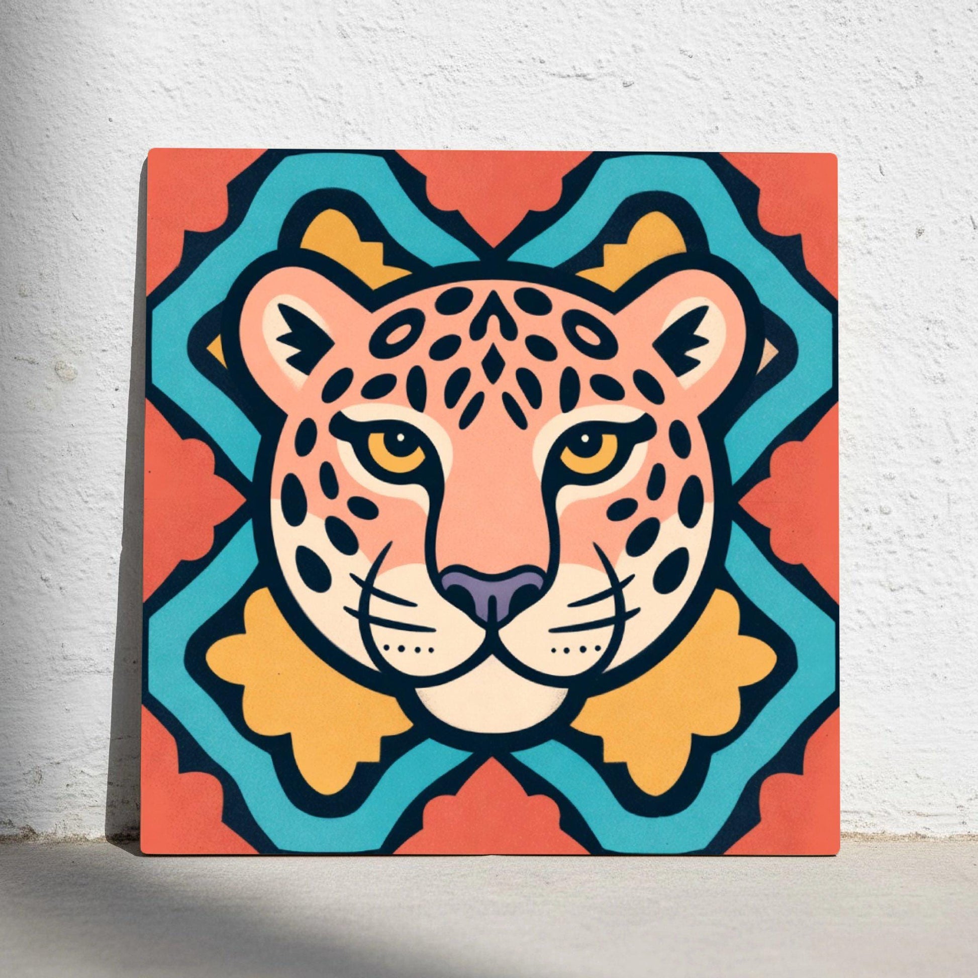 Tropical Leopard · Ceramic Wall Tile — Classic Decorative Pattern