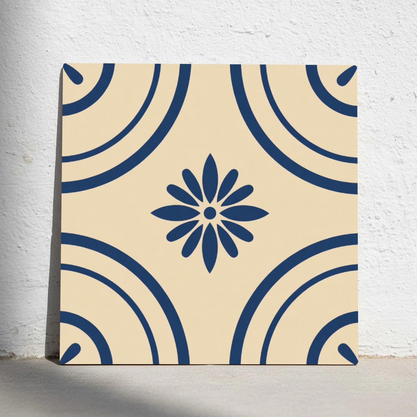 Azulejo Azul geométrico clásico