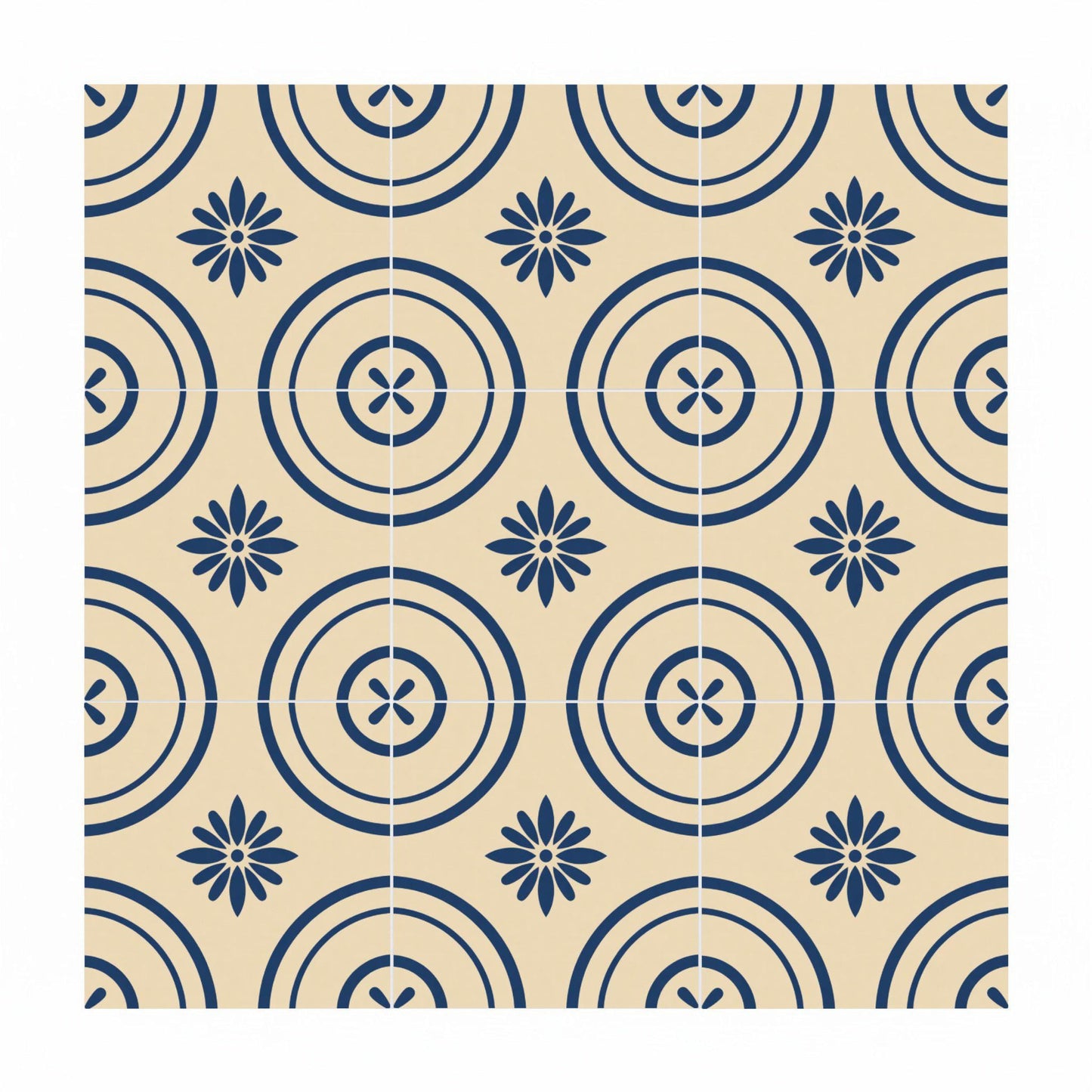 Azulejo Azul geométrico clásico