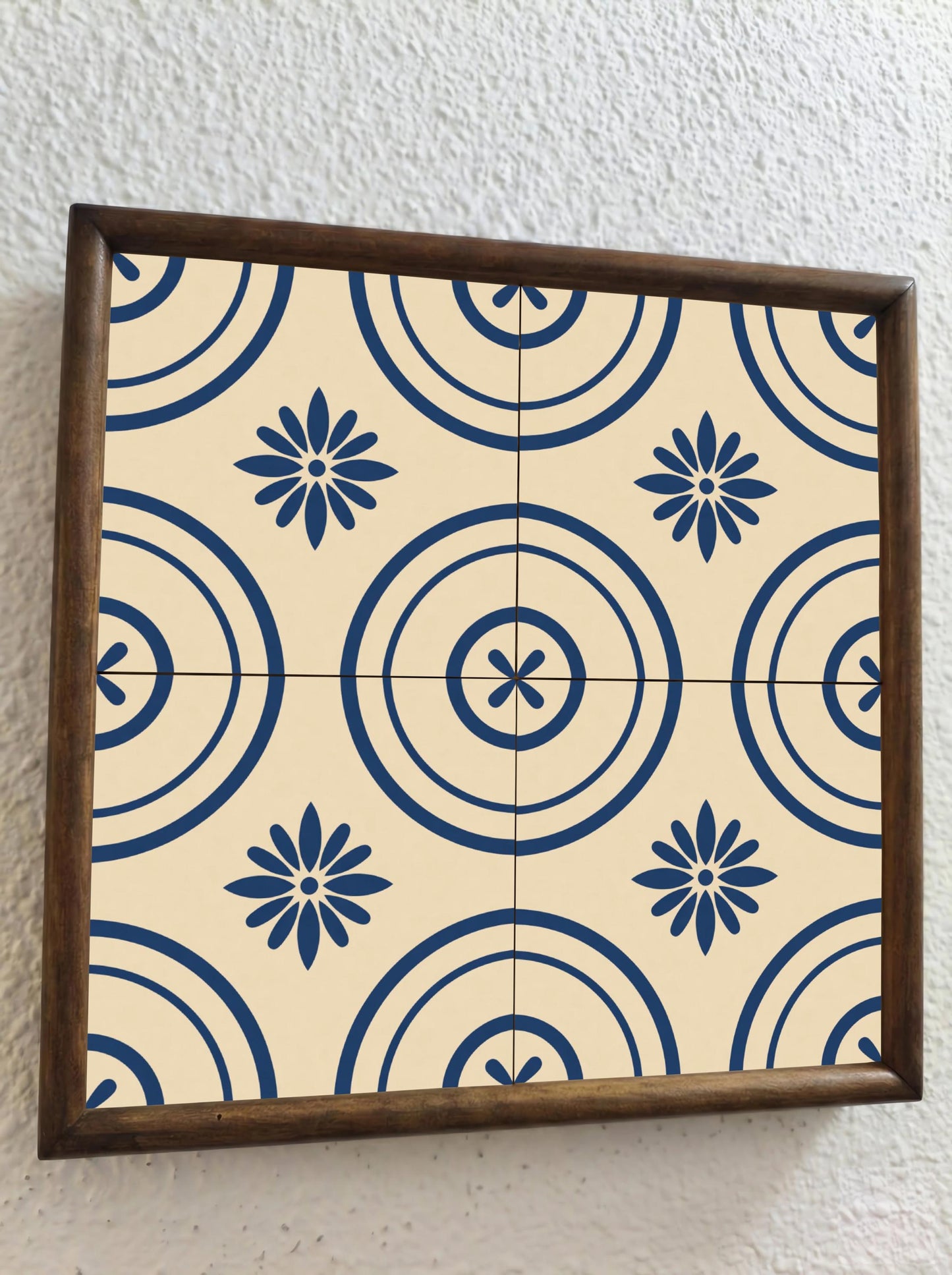 Azulejo Azul geométrico clásico