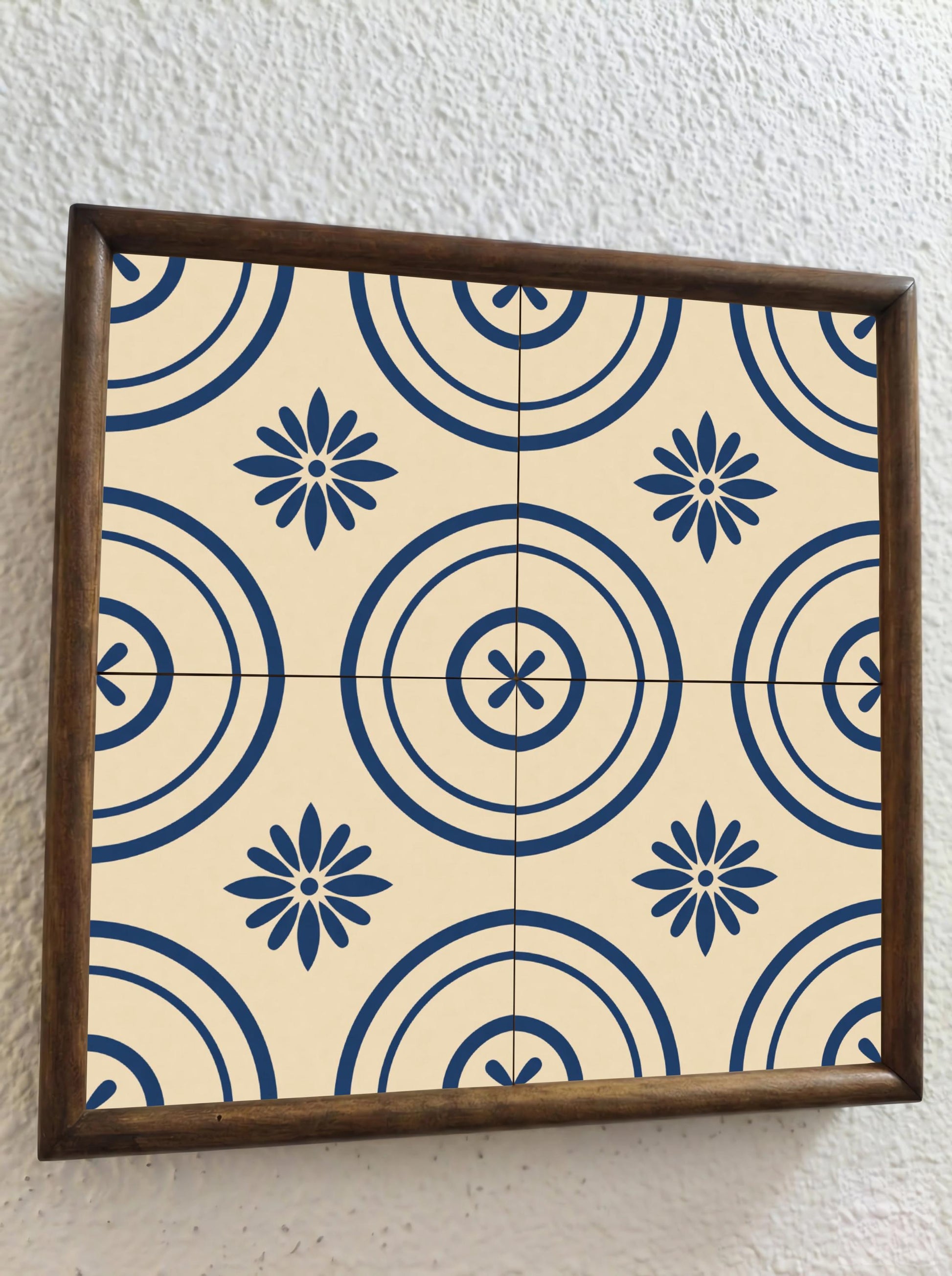 Azulejo Azul geométrico clásico