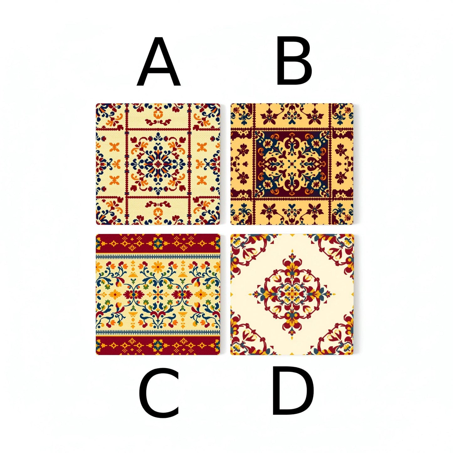 Juego de posavasos de cerámica — Ceramic Coaster Set · Museum Art on Coasters