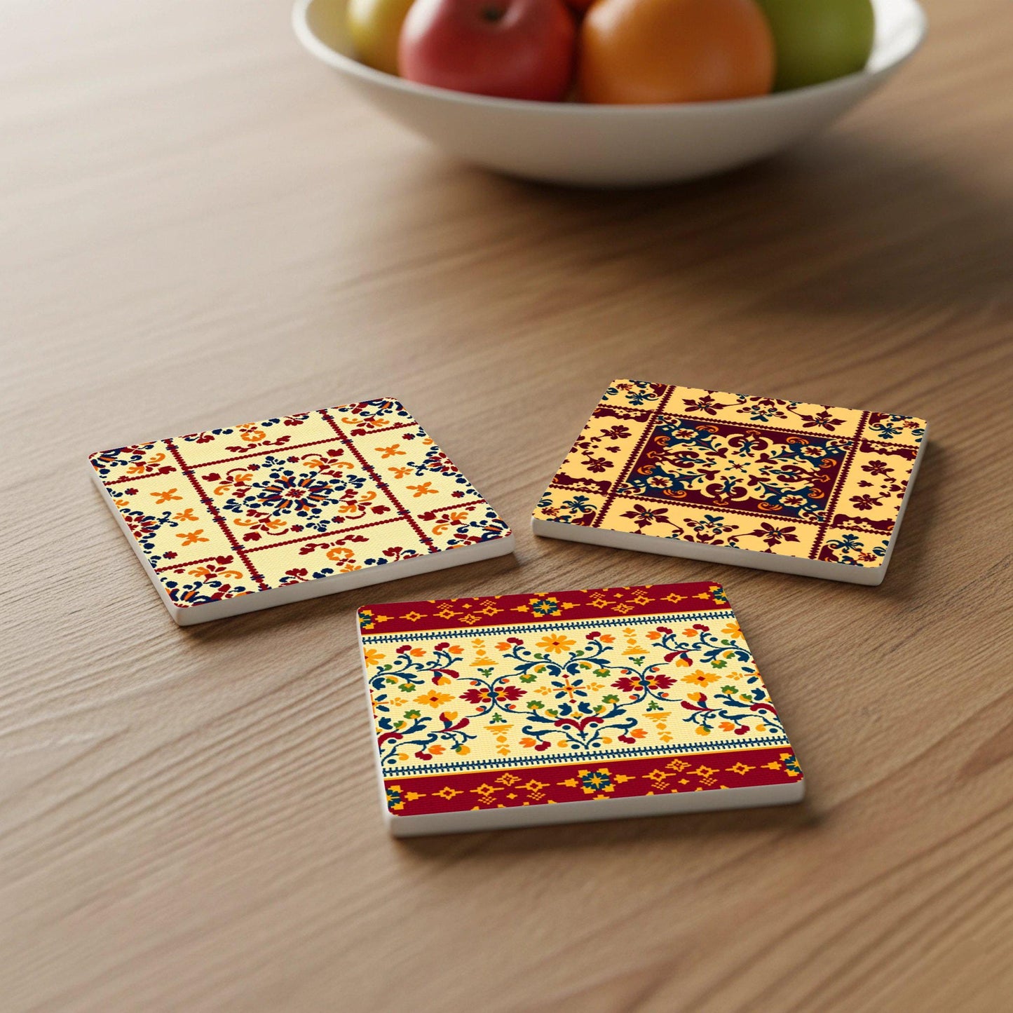 Juego de posavasos de cerámica — Ceramic Coaster Set · Museum Art on Coasters