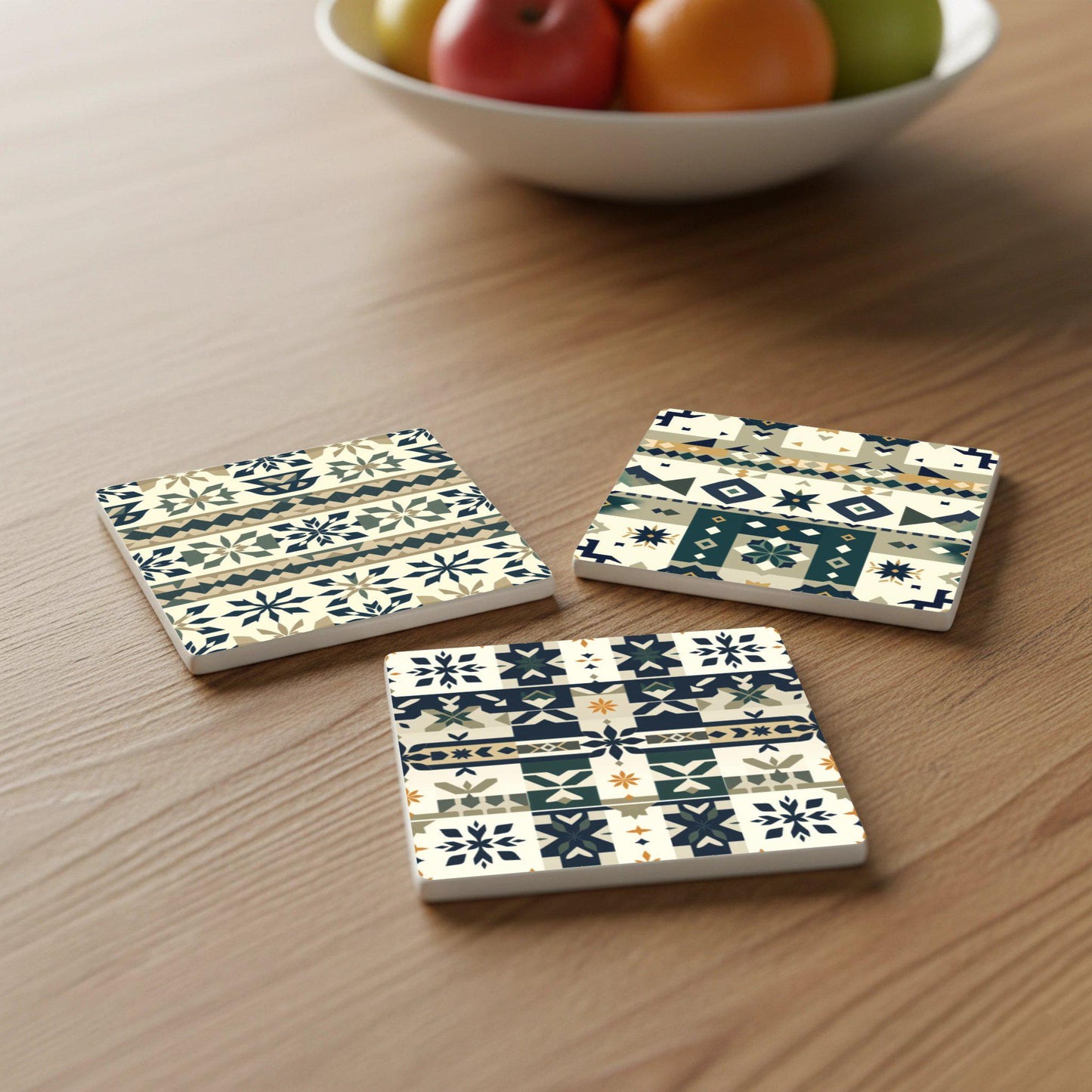 Juego de posavasos de cerámica — Ceramic Coaster Set · Museum Art on Coasters