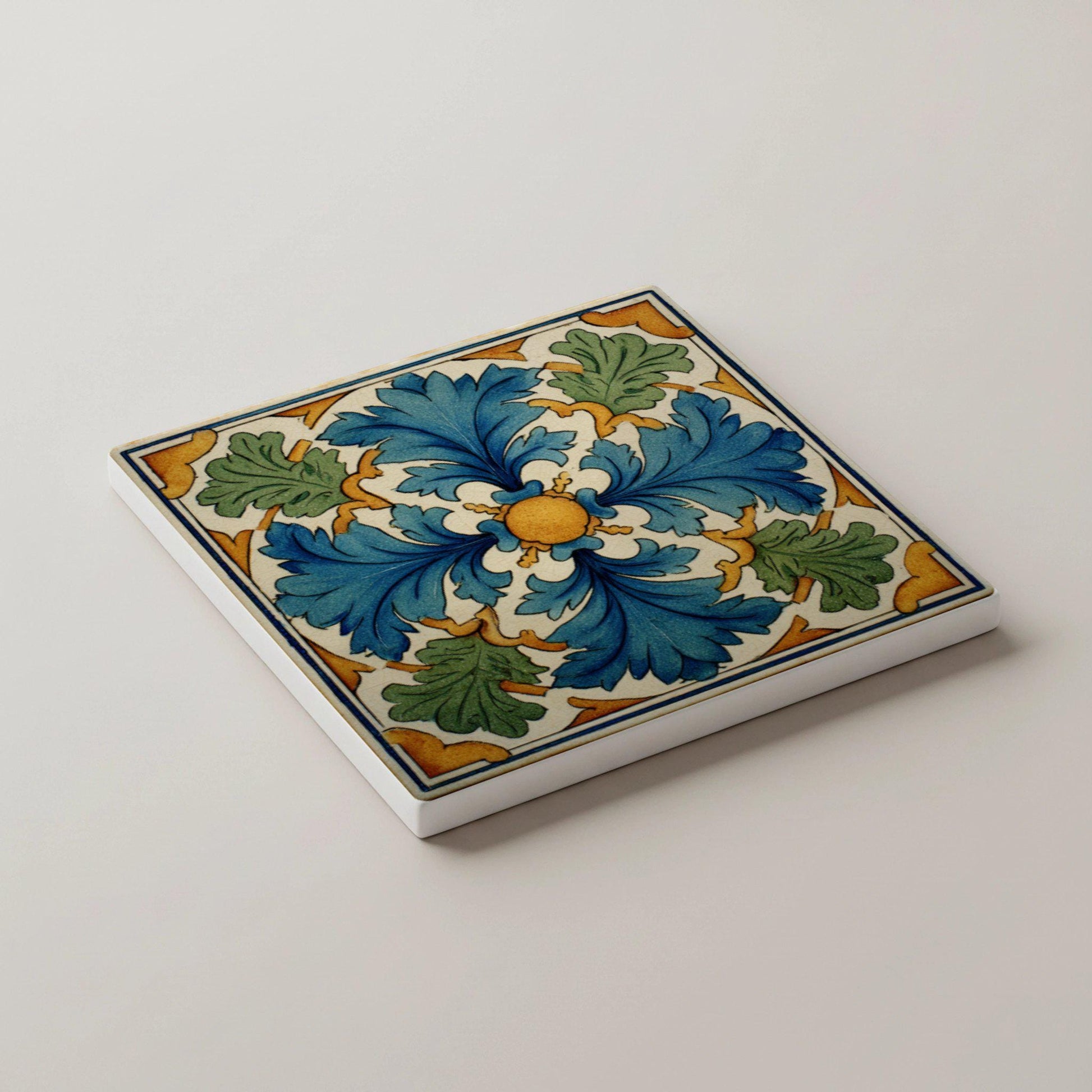 Posavasos Azulejos italianos / Juego de posavasos estilo mayólica / Decoración m