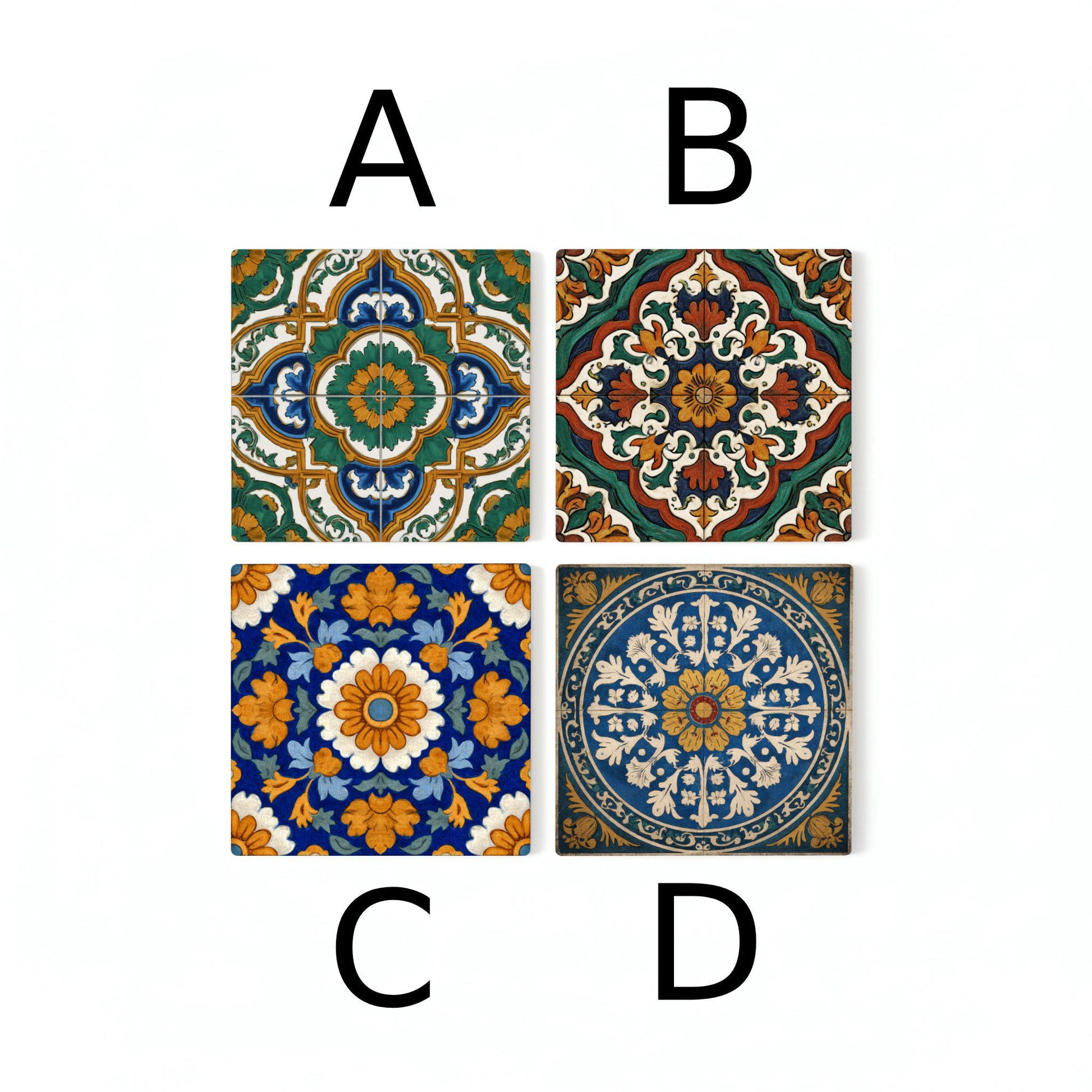 Talavera / Juego de posavasos de arte popular mexicano / Decoración co · Dessous de Verre avec Liège — Collection Grands Peintres
