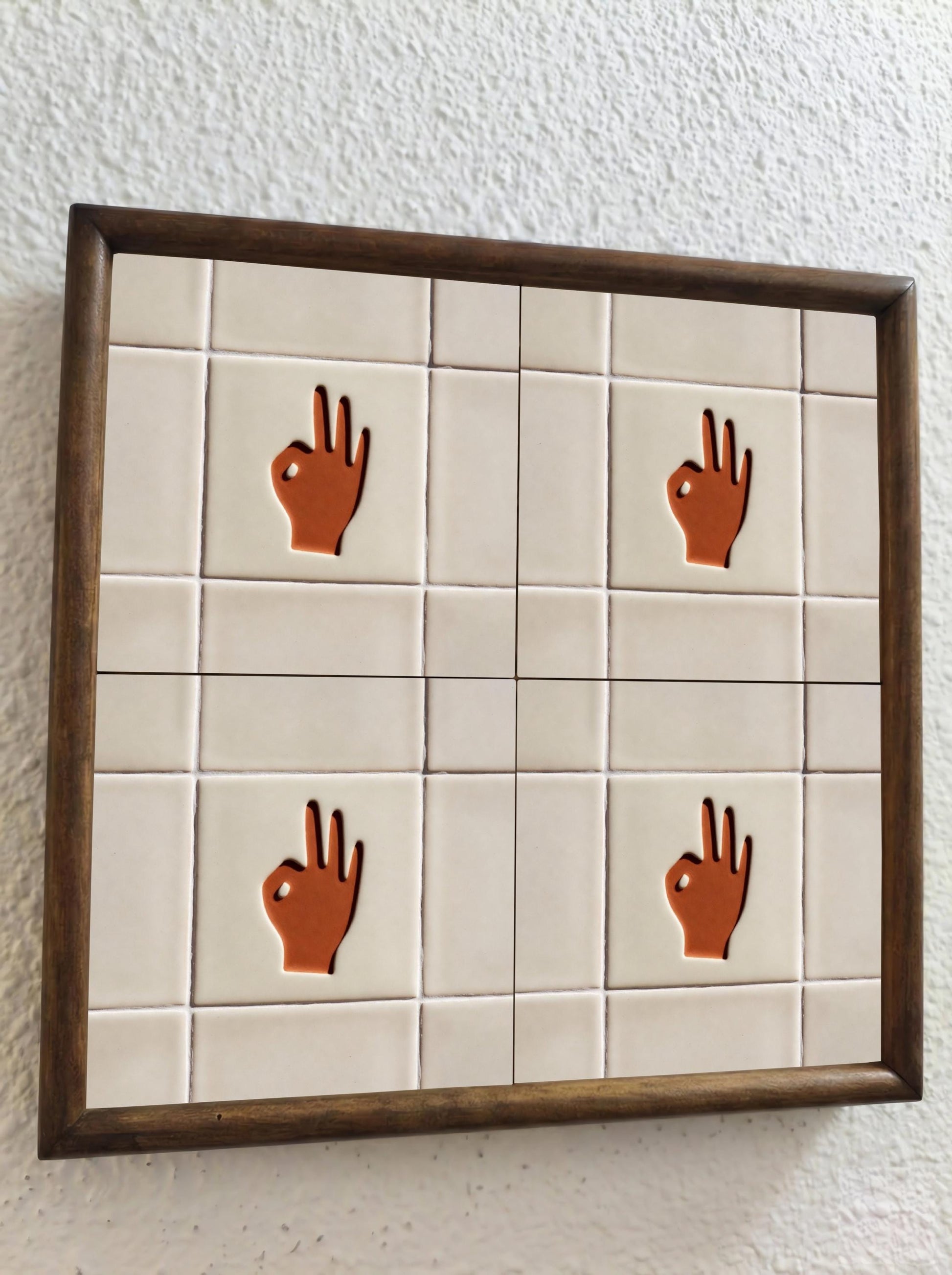 OK Hand Minimalist — Timeless Decorative Design Decorative Tile