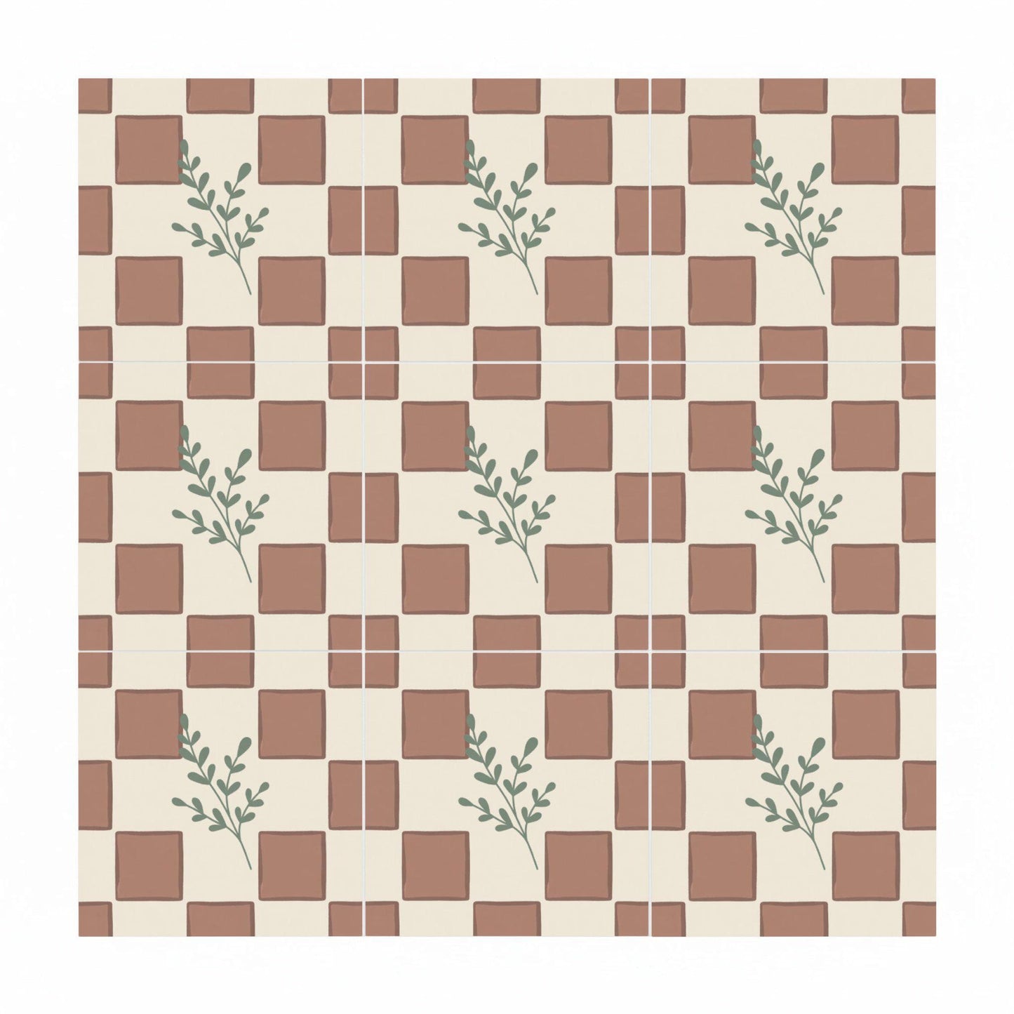 Damero Herb Rustic — Mediterranean Kitchen Tile Ceramic Tile