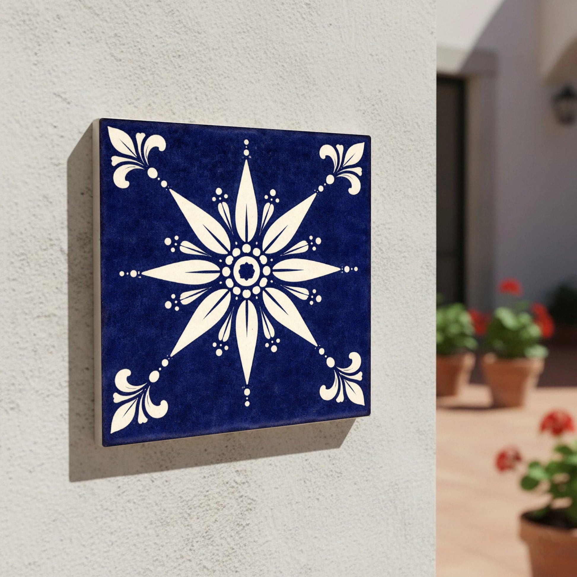 Fliese Nantes Blau · Modernes geometrisches Design