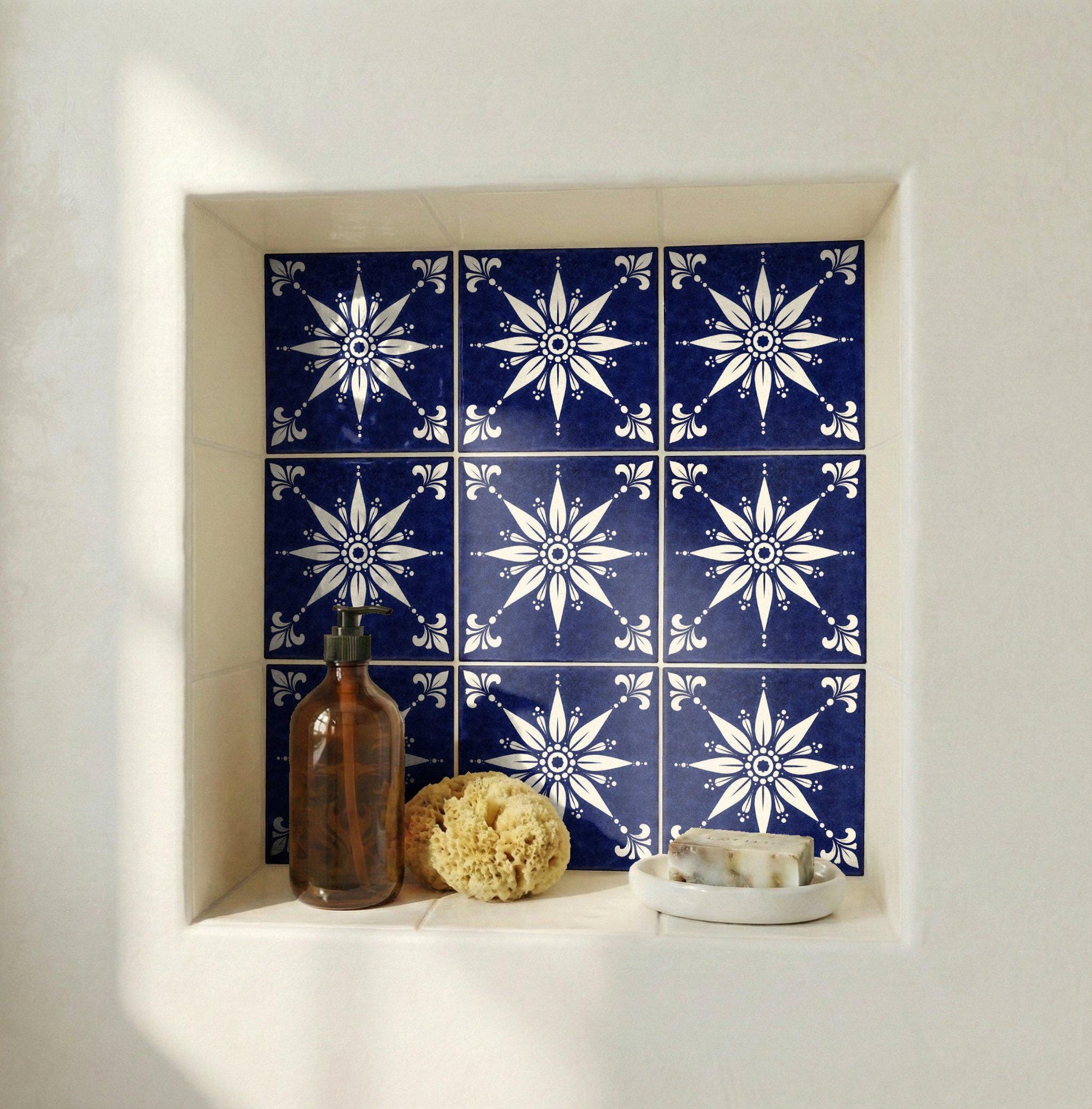 Fliese Nantes Blau · Modernes geometrisches Design
