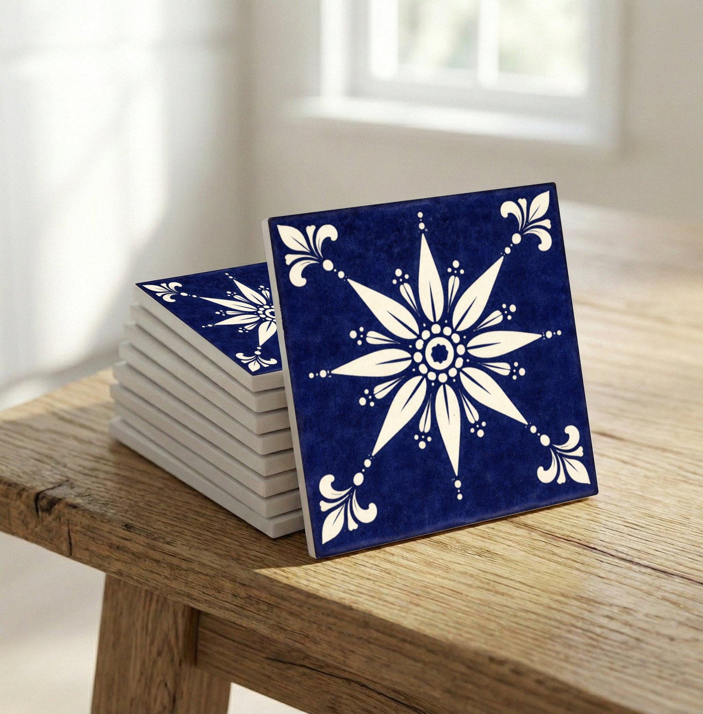 Fliese Nantes Blau · Modernes geometrisches Design