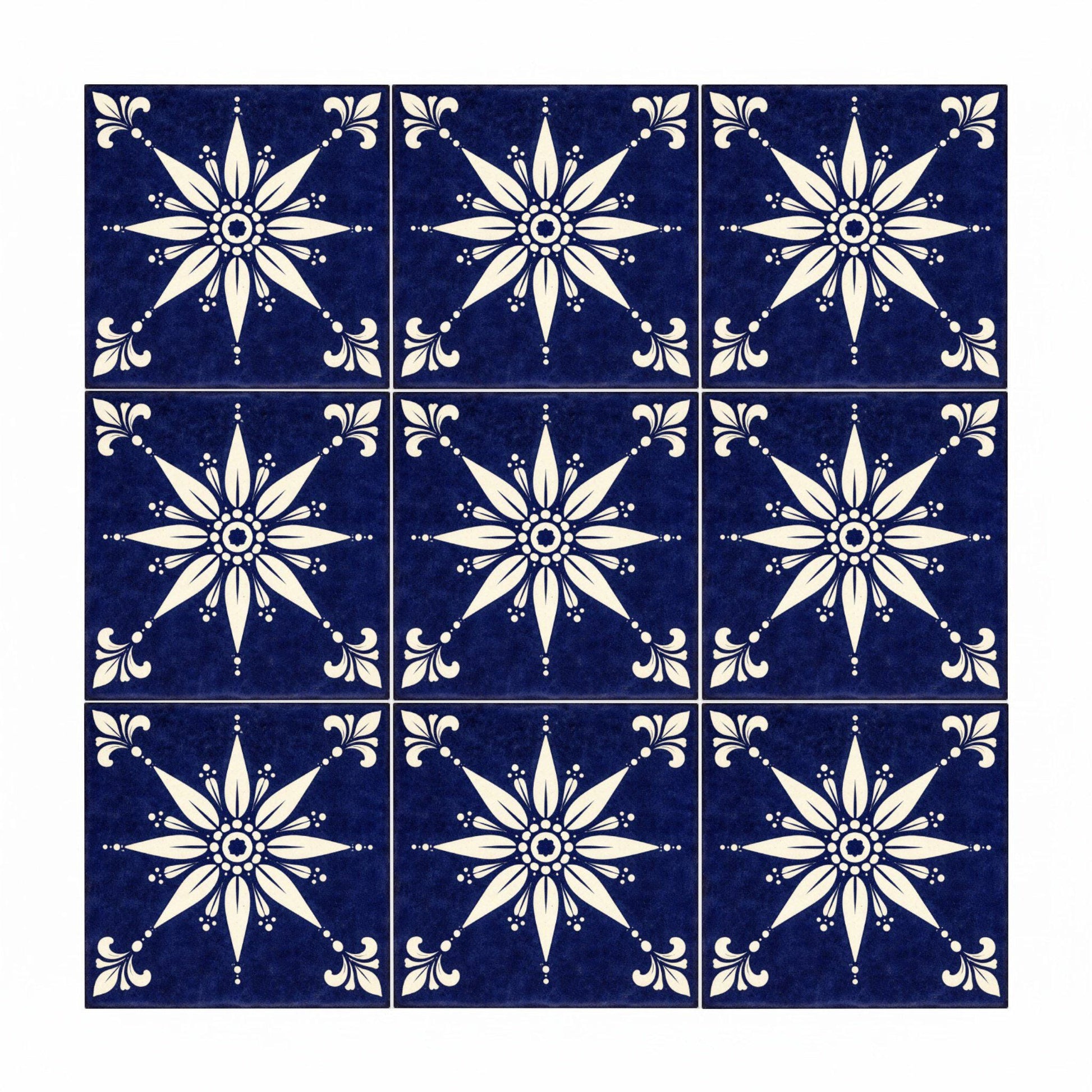 Fliese Nantes Blau · Modernes geometrisches Design